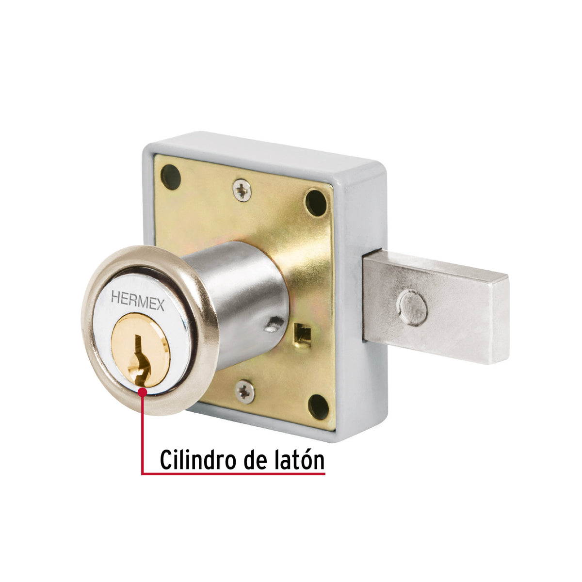 Cerradura para mueble, modelo 26, cromo