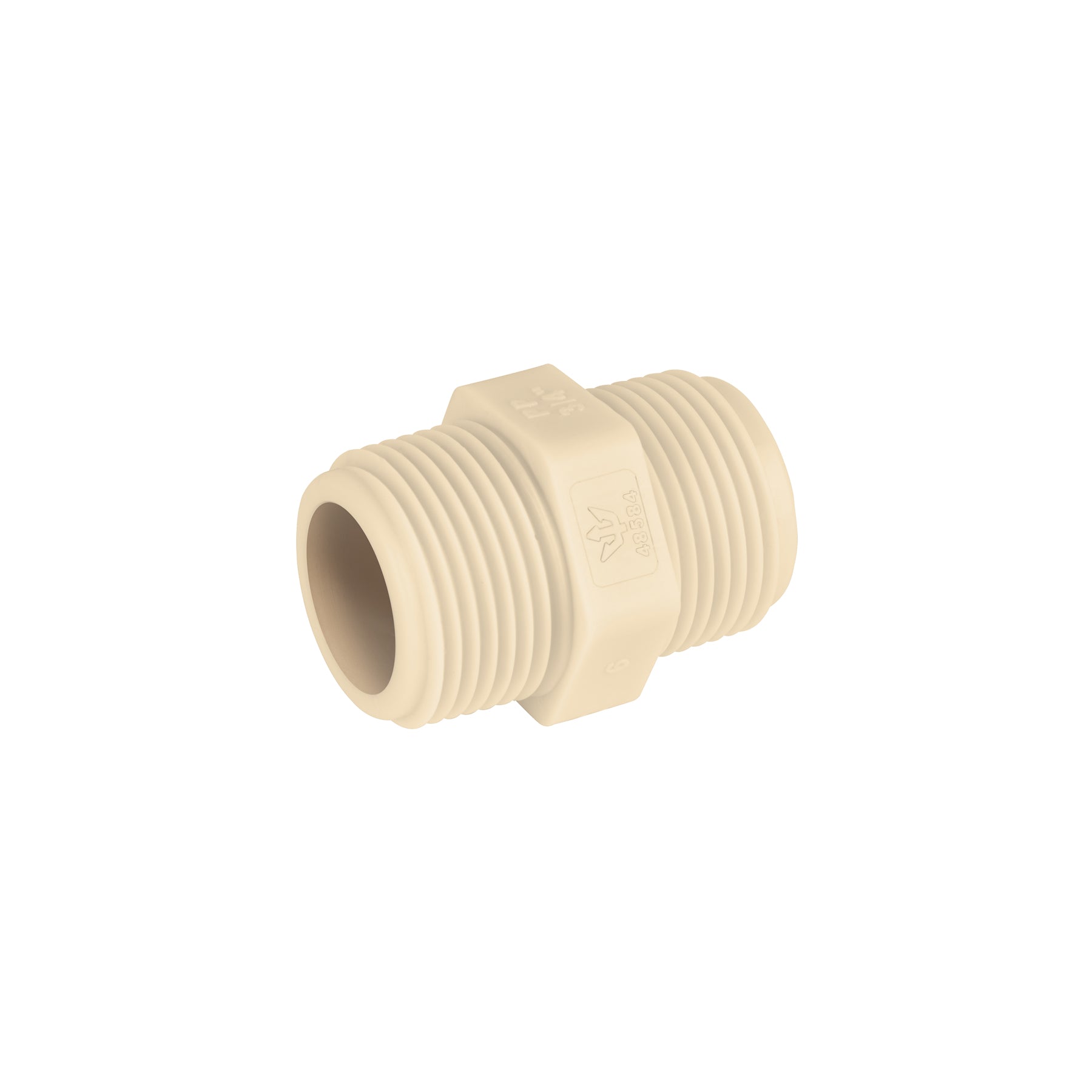 Niple corrido de polipropileno, 3/4"