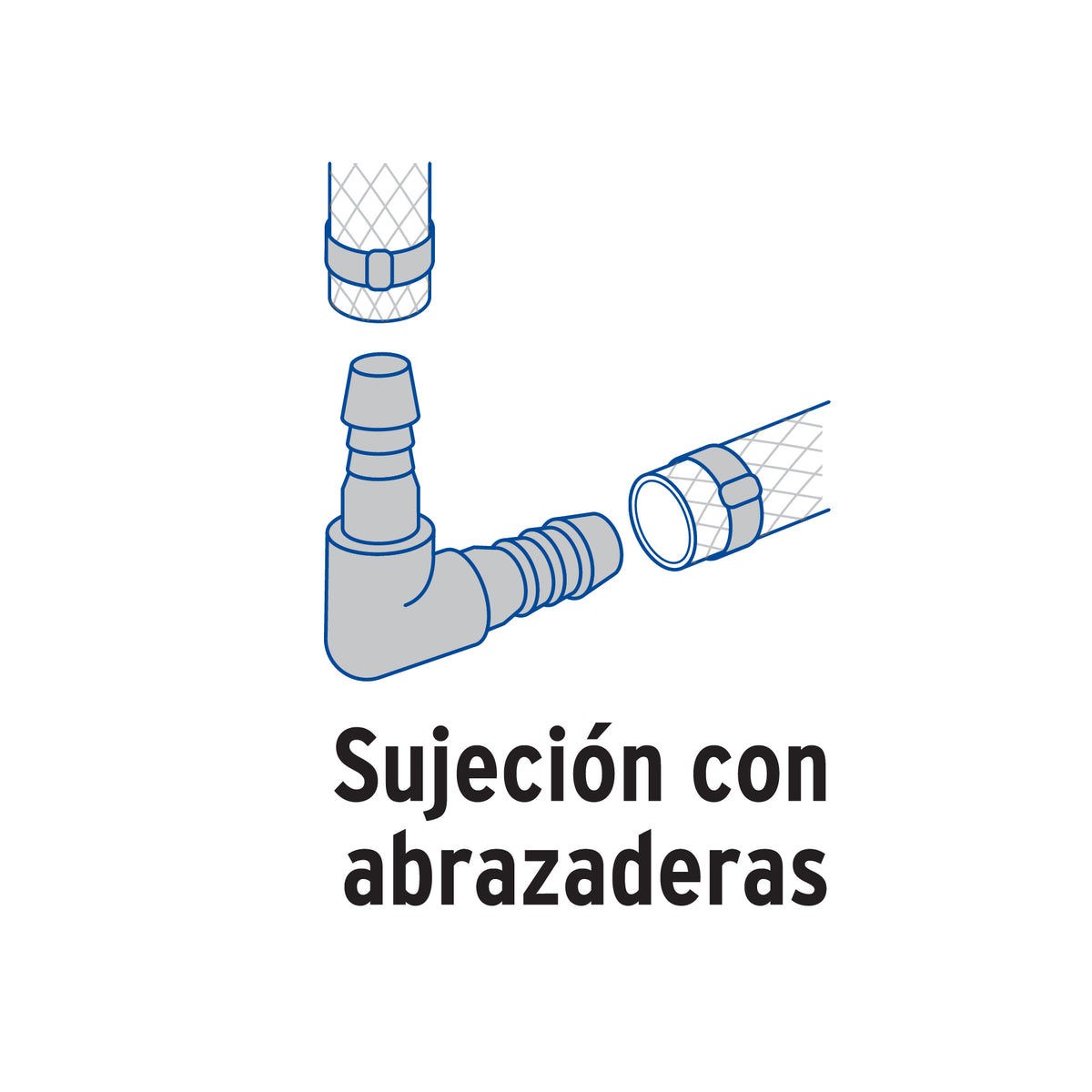 Codo 90° inserción de polipropileno, 3/8"