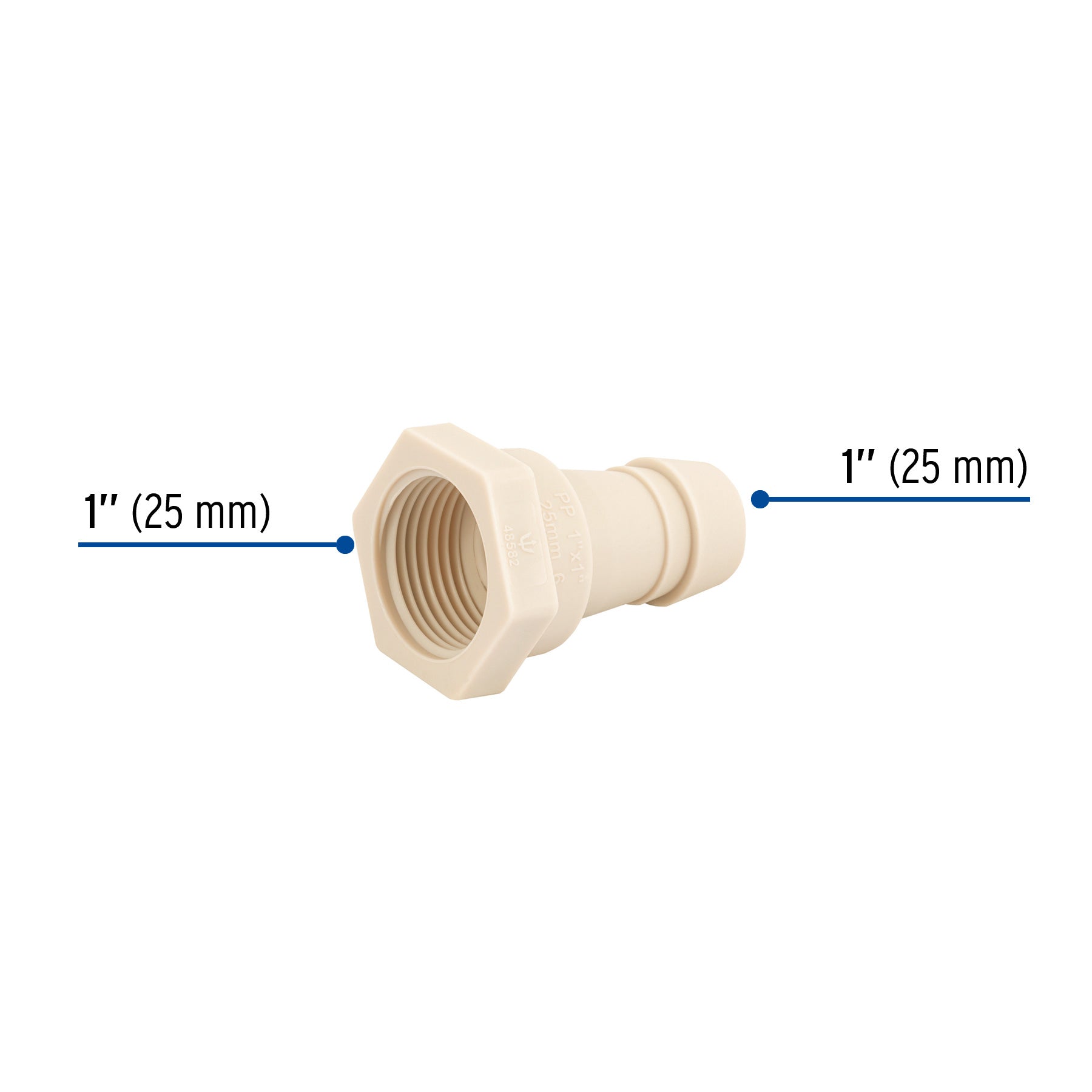 Adaptador inserción rosca interior, 1x1"