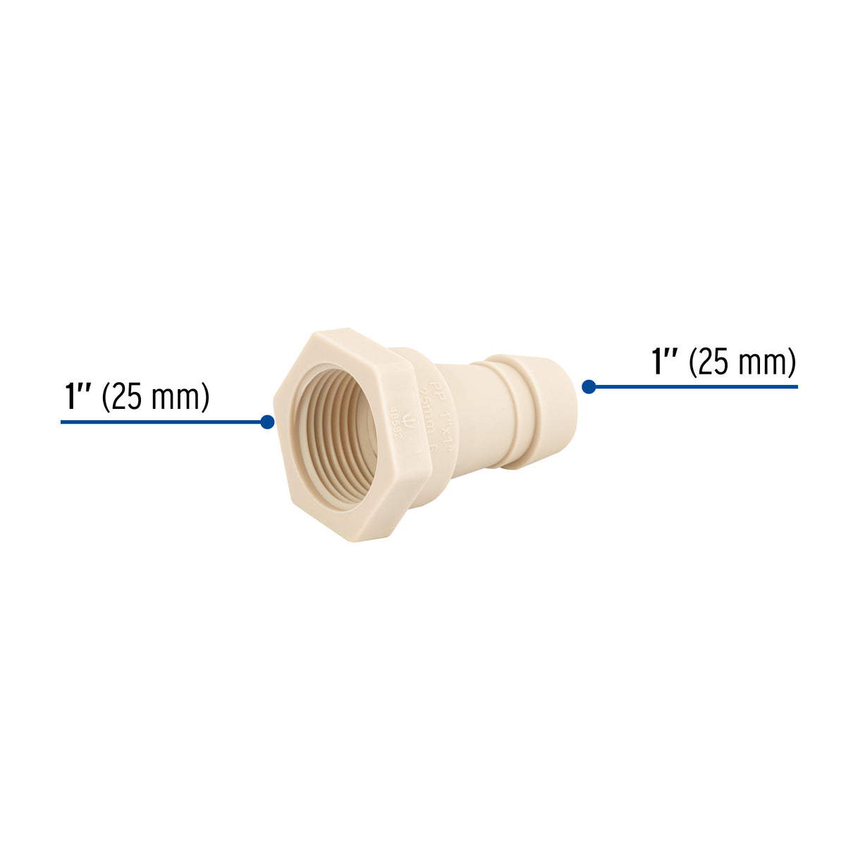Adaptador inserción rosca interior, 1x1"