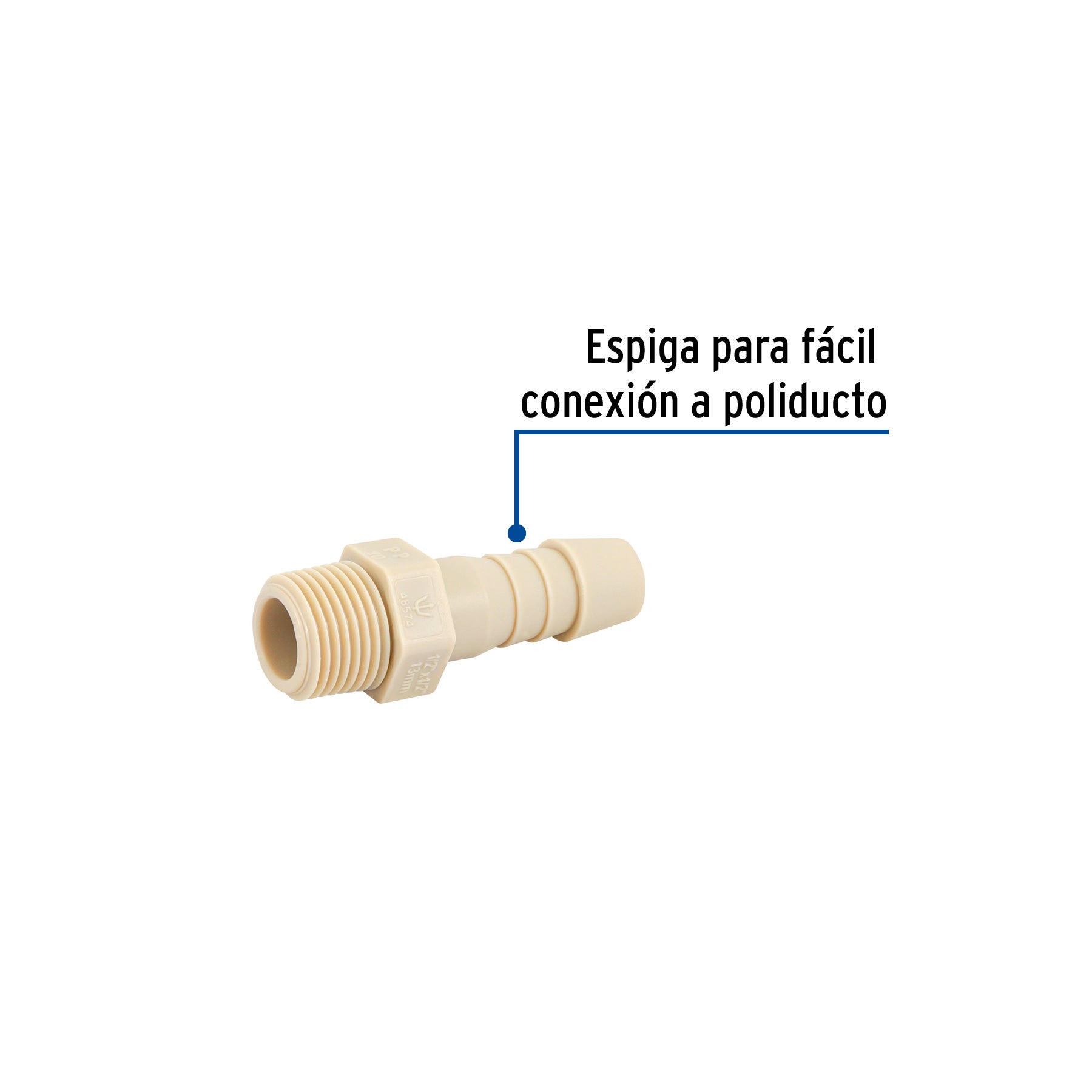 Adaptador inserción rosca exterior, 1/2"x1/2"