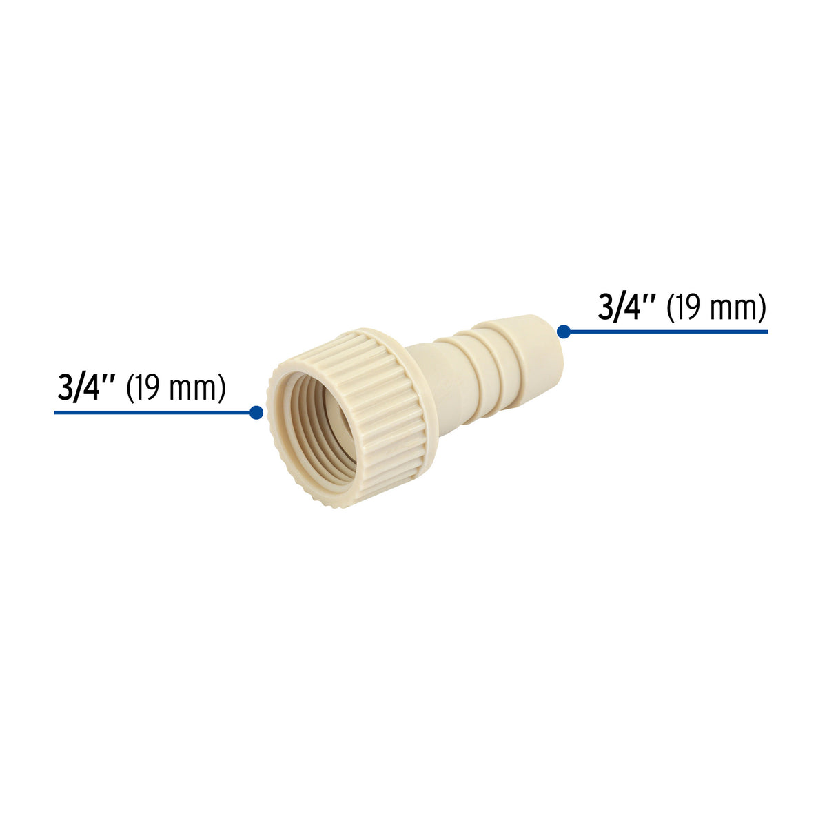 Conector movible, 3/4"x3/4"