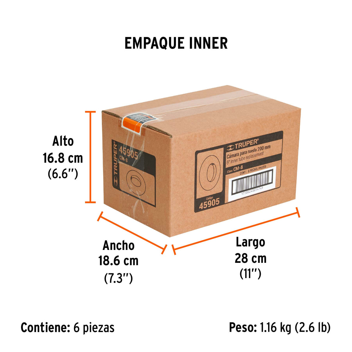 Cámara para llanta de 8"