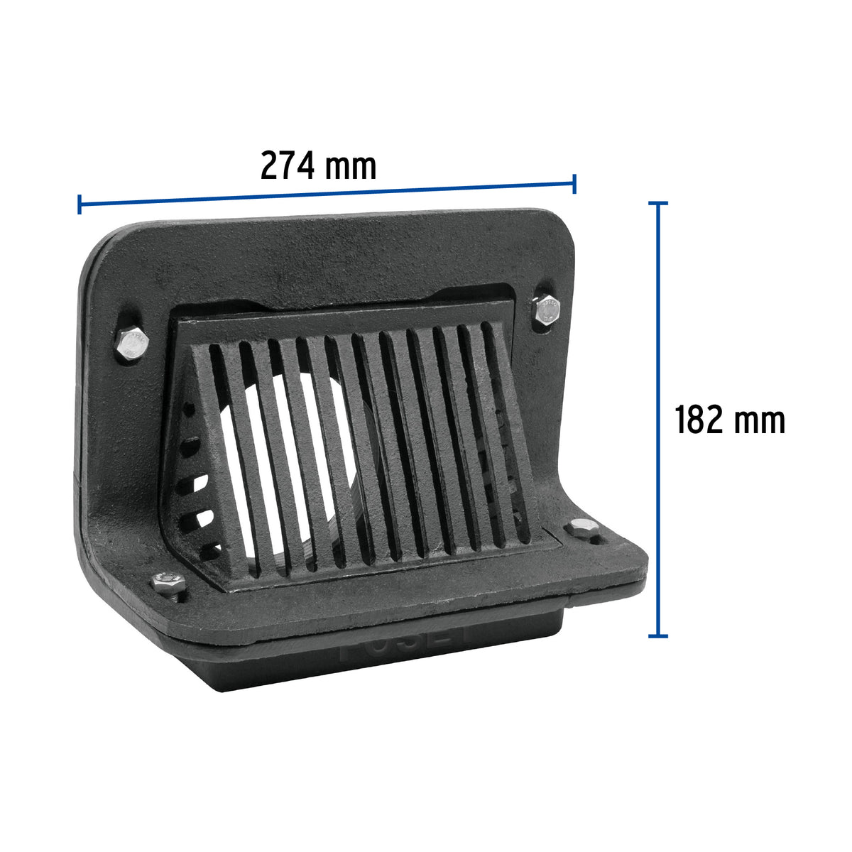 Coladera de hierro de pretil, tubo de 4"