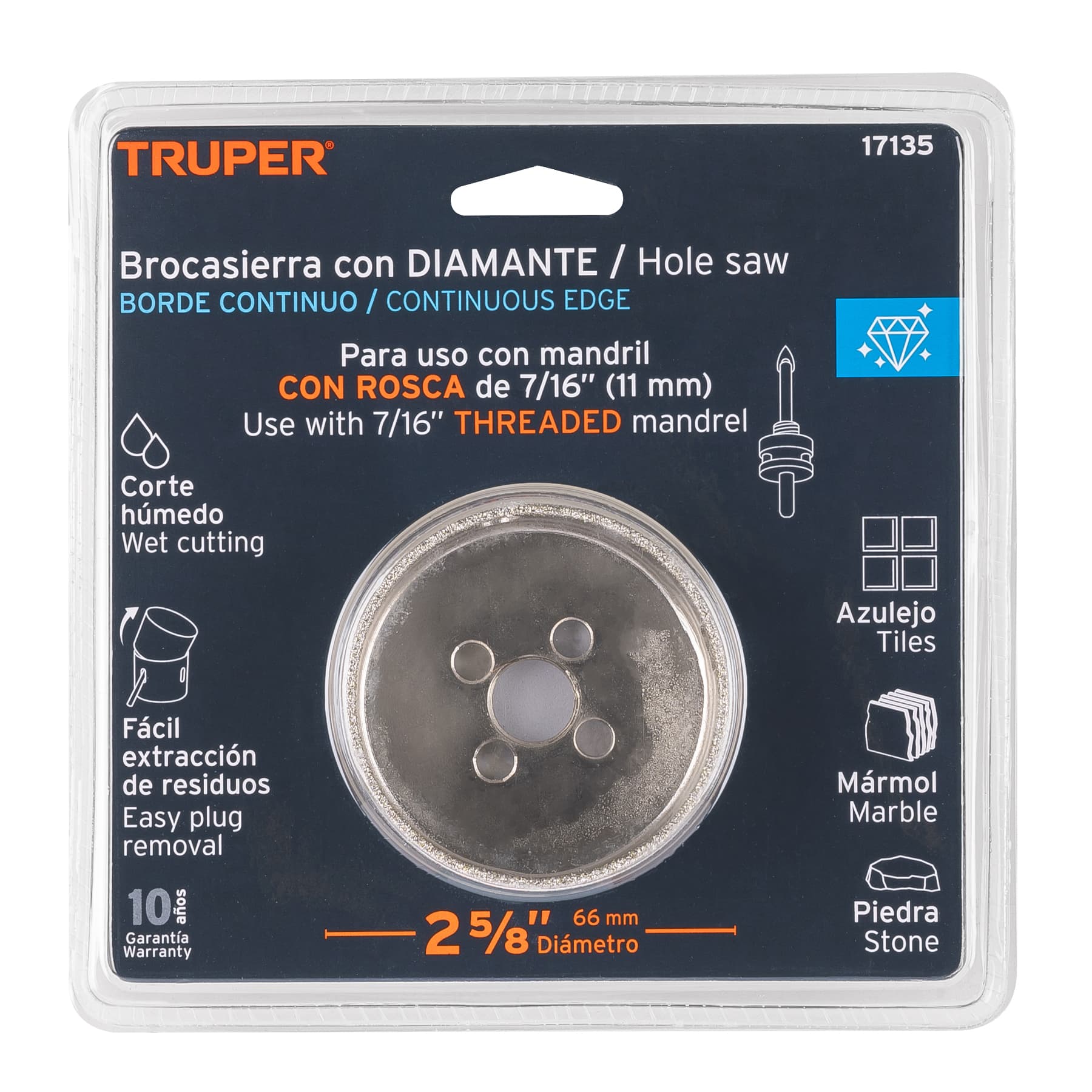 Brocasierra diamante 2-5/8"