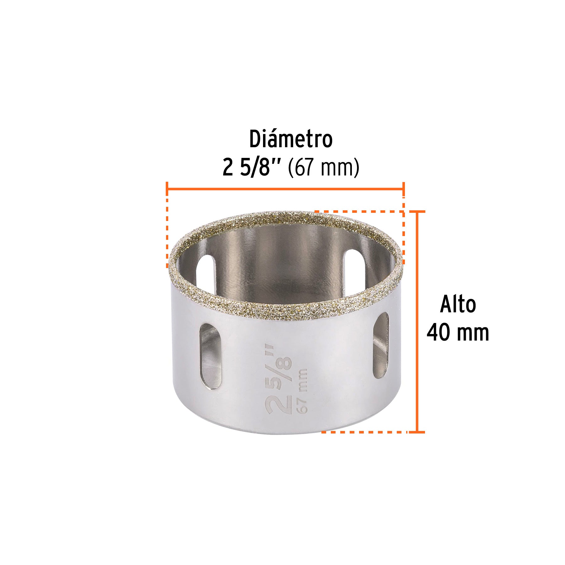 Brocasierra diamante 2-5/8"