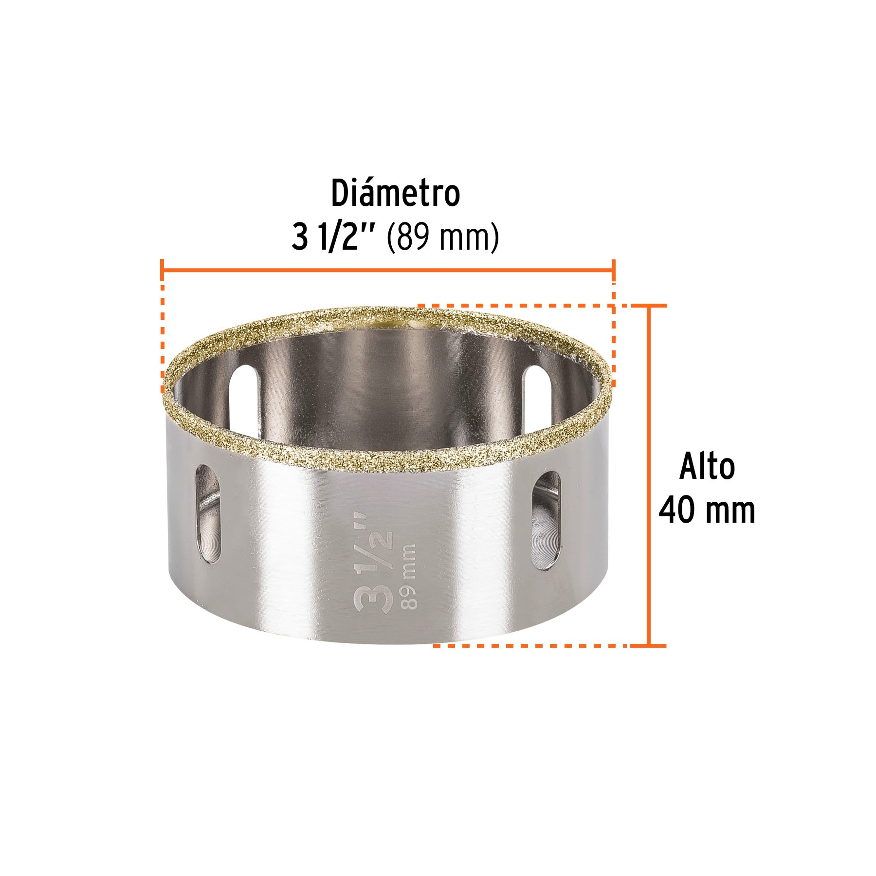 Brocasierra diamante 3-1/2"