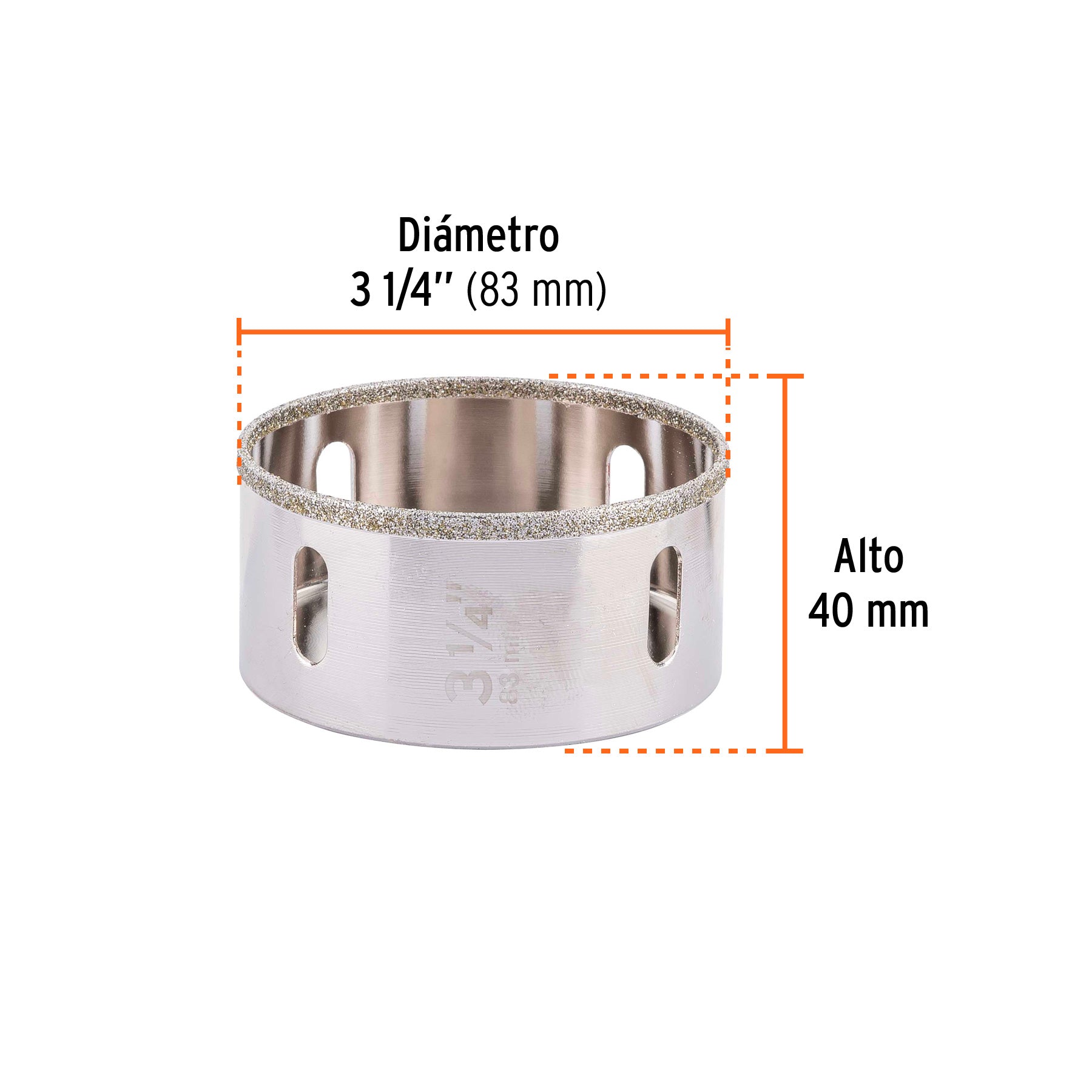 Brocasierra diamante 3-1/4"