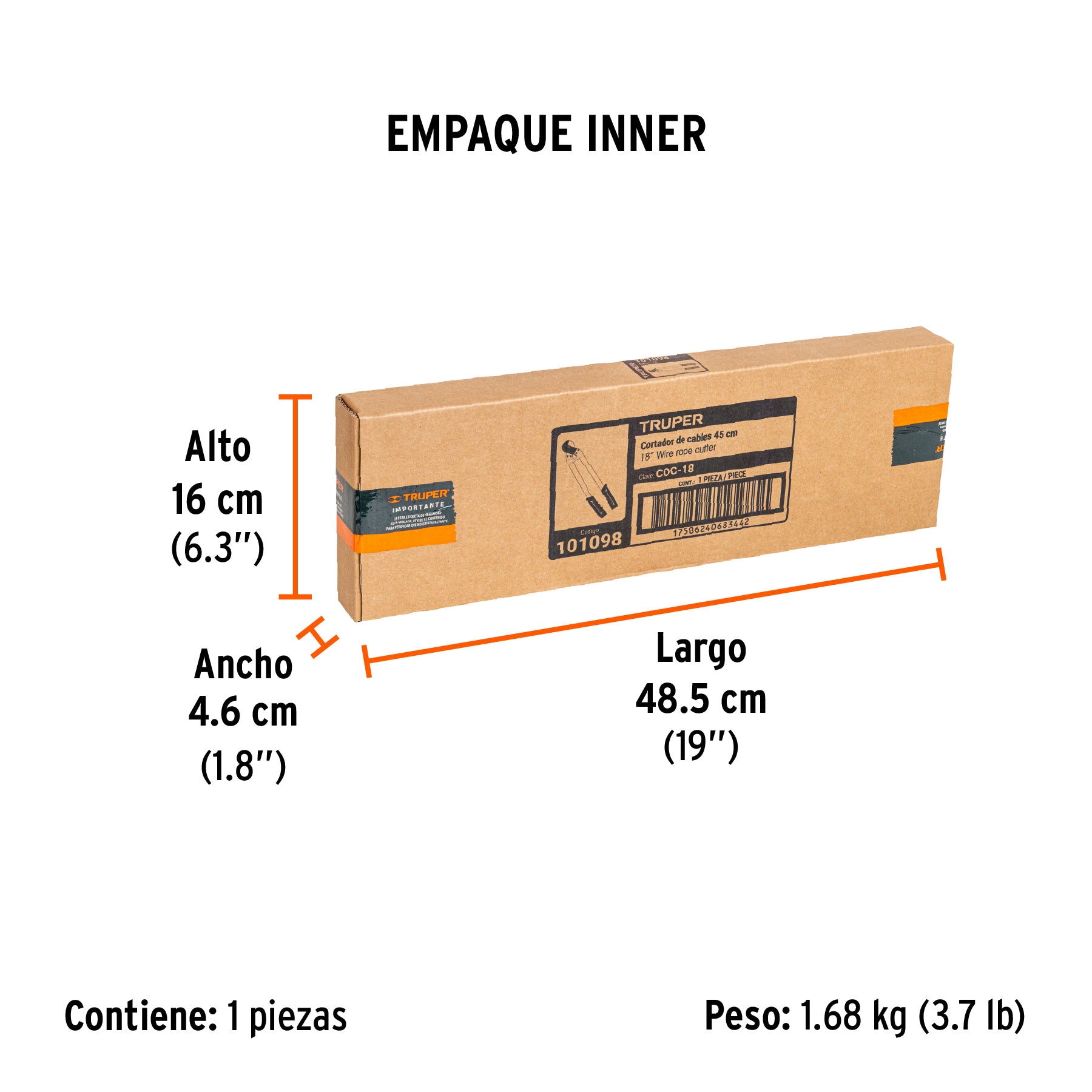 Cortador de cable y alambre, 18'
