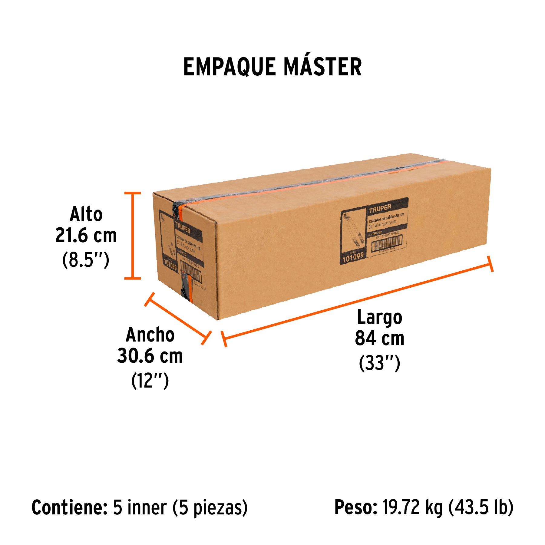 Cortador de cable y alambre, 32'