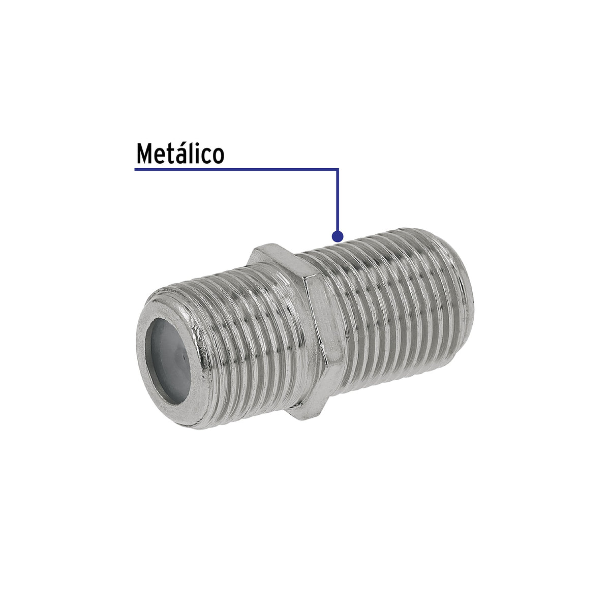 Conector coaxial RG 59 de barril,bolsa 4 pzas