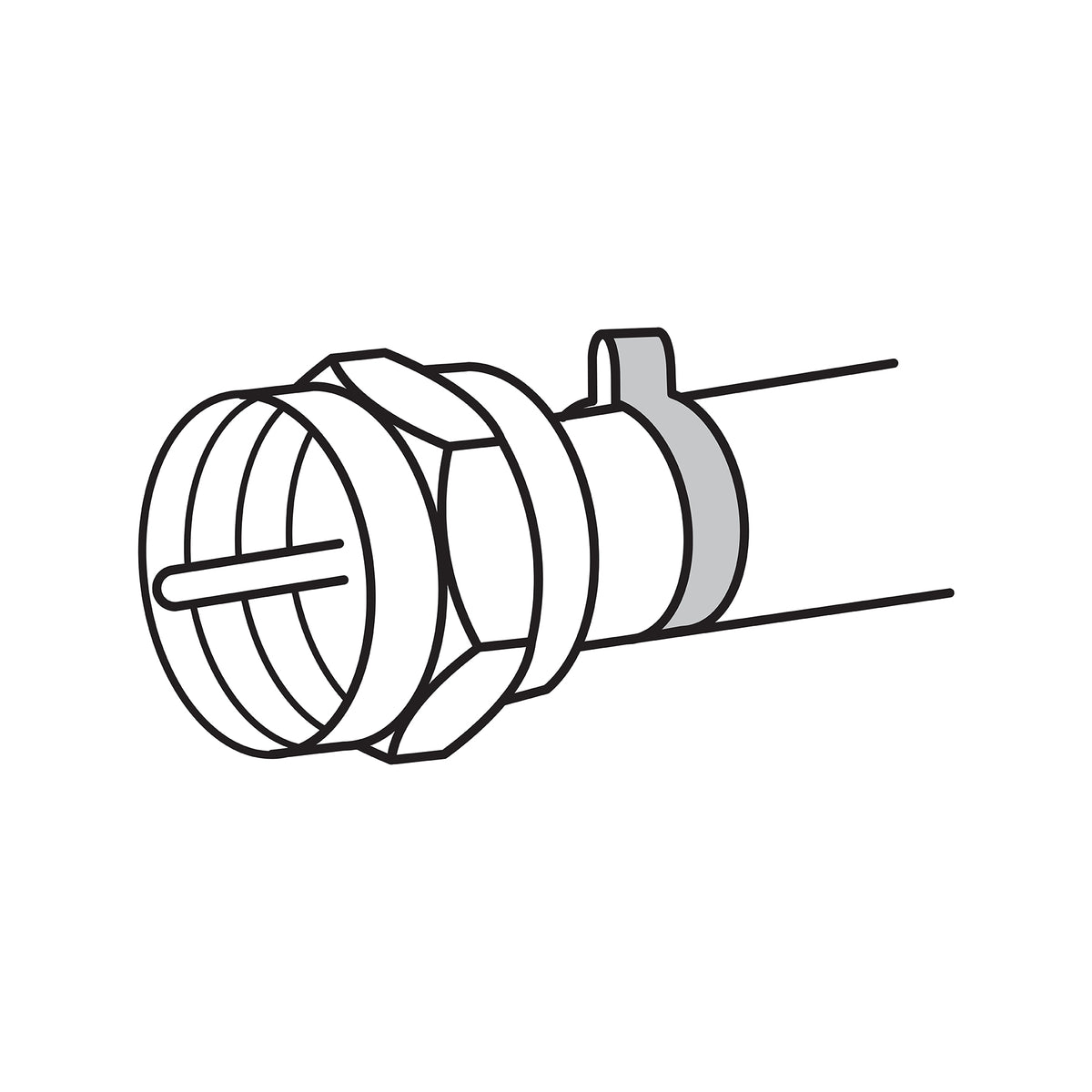 Conector coaxial RG 59 tipo campana, bolsa 4 pzas
