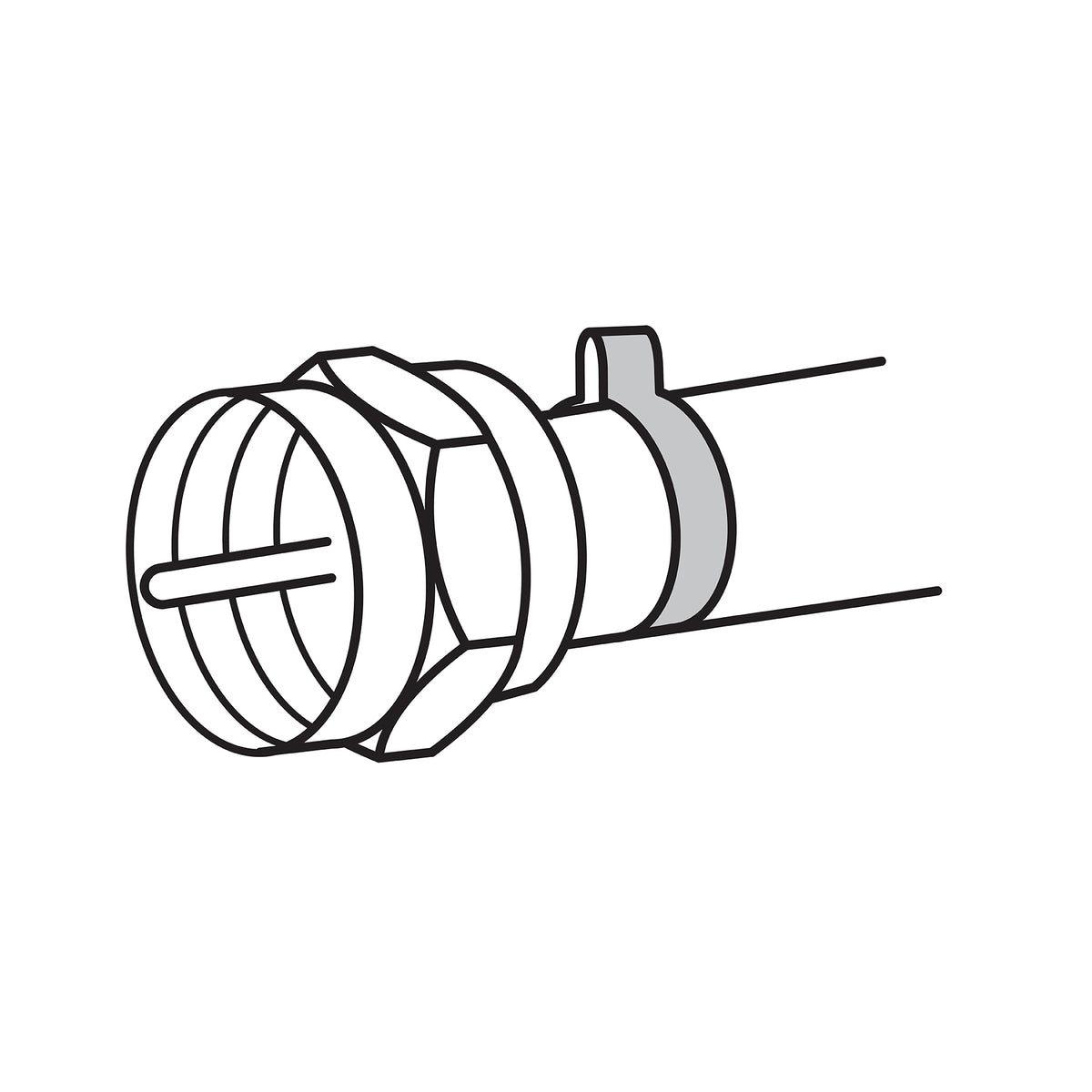Conector coaxial RG 6 tipo campana,bolsa 4 pzas