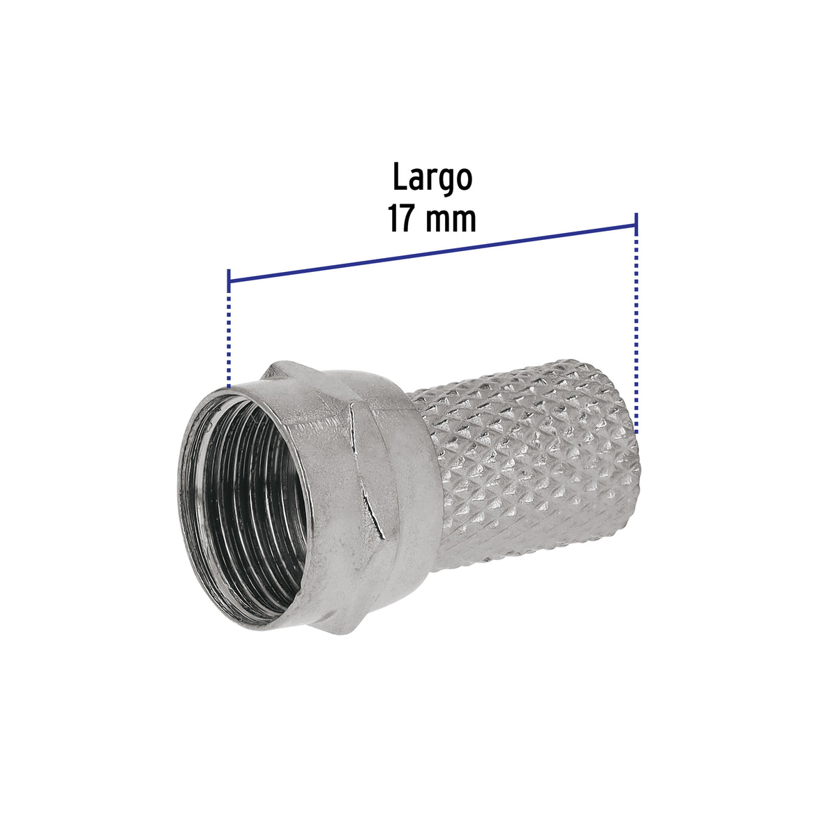 Conector coaxial RG 6 de enroscar,bolsa 4 pzas