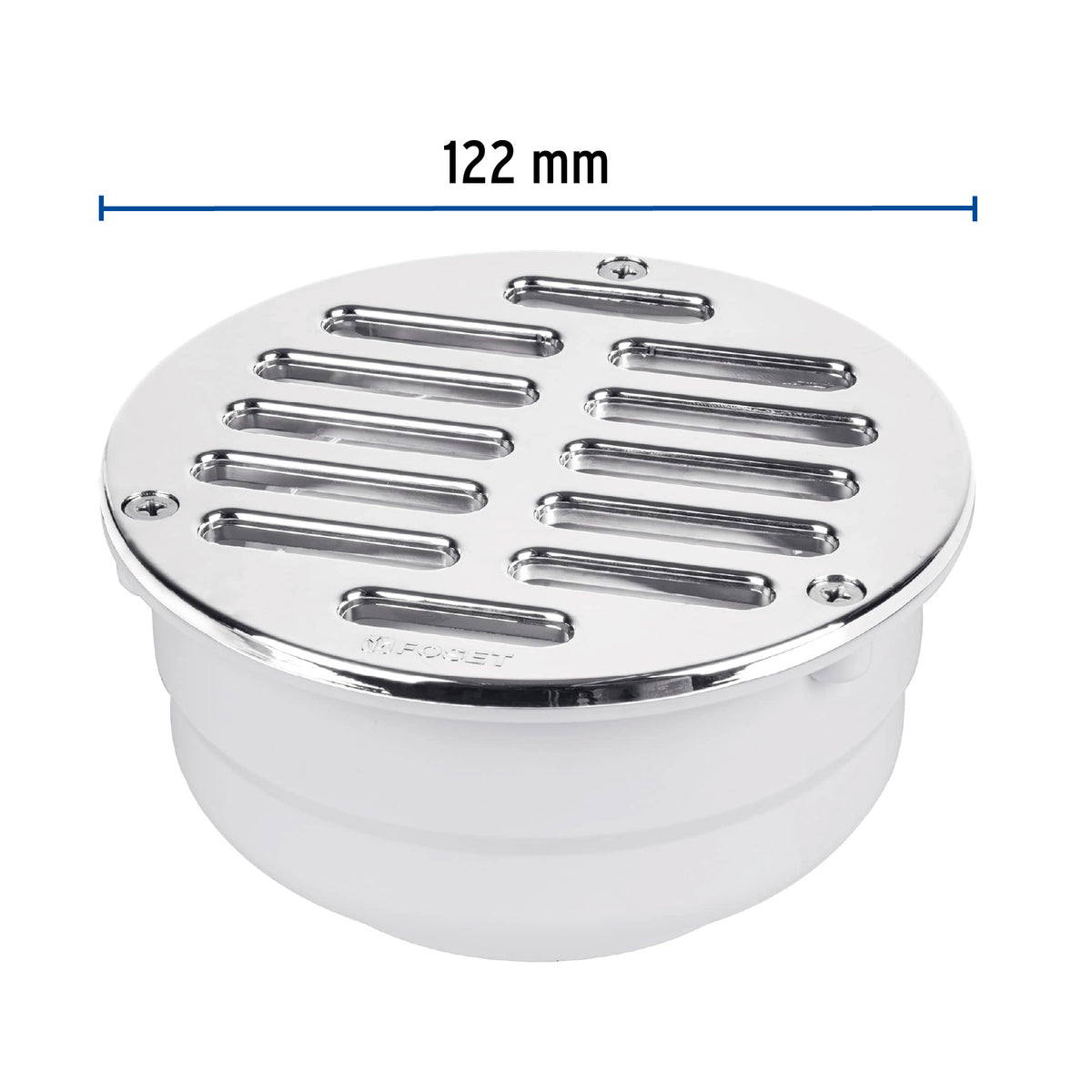 Coladera universal ABS 5", rejilla con 3 tornillos
