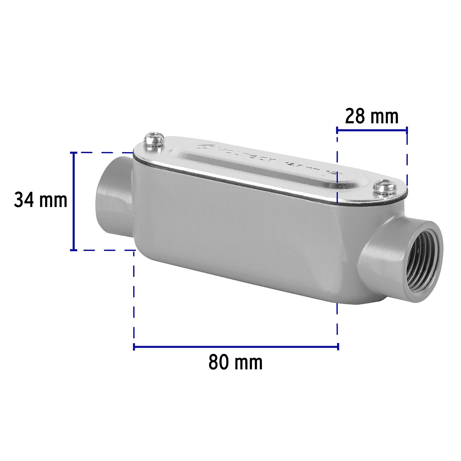 Condulet 1/2" conexión tipo C, Volteck