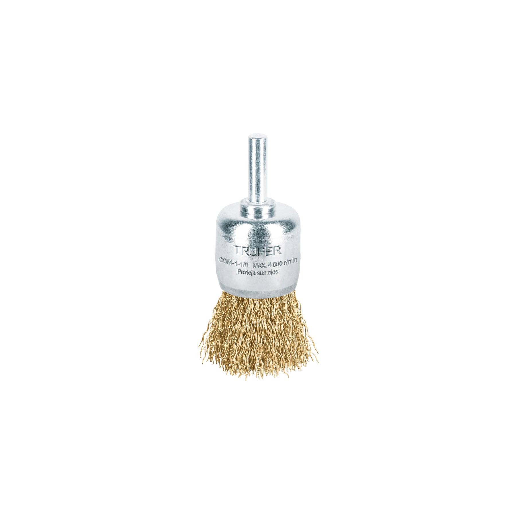 Carda de copa, alambre grueso, 1-1/8" para taladro