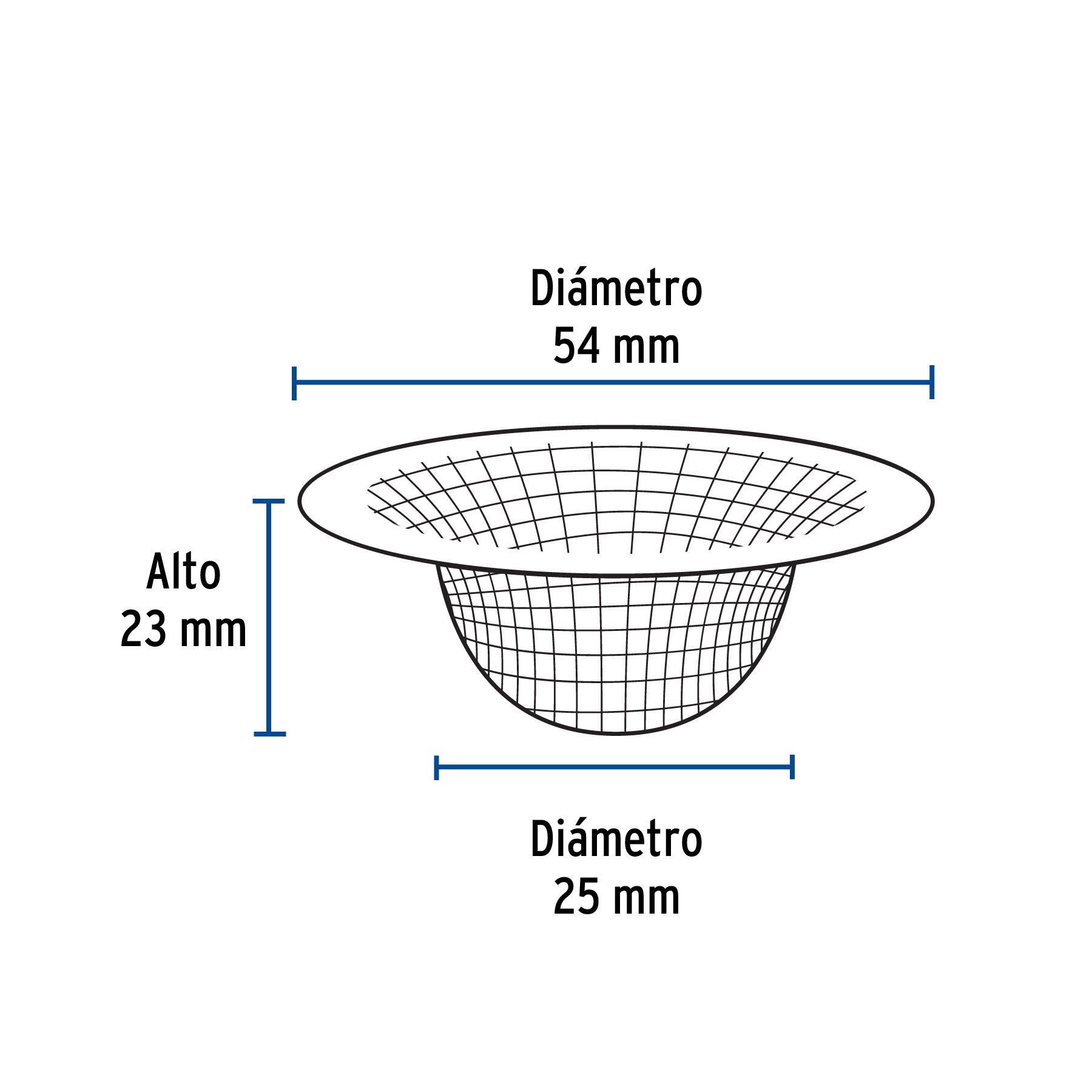 Coladera malla para lavabo 1/2"