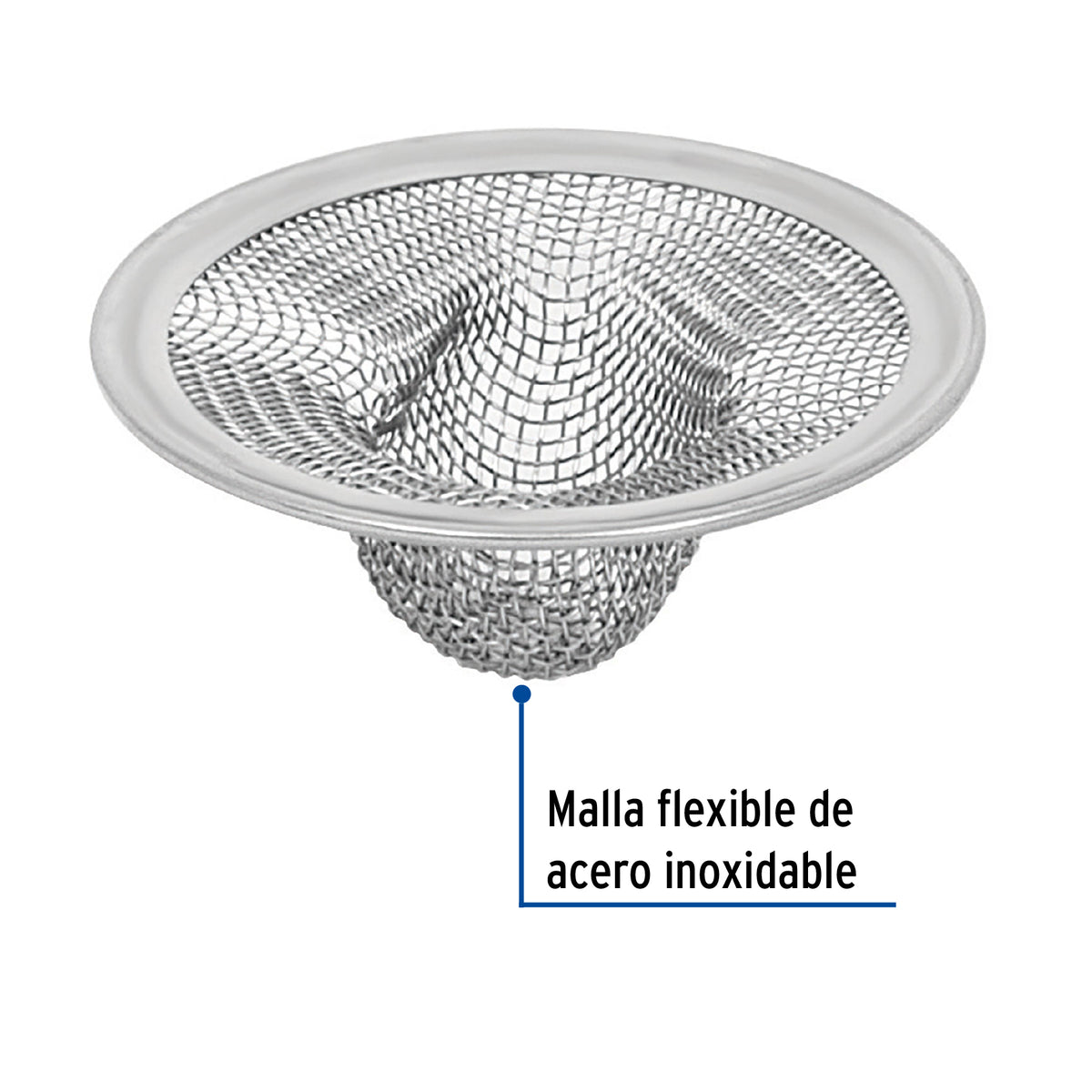 Coladera malla para lavabo 1/2"