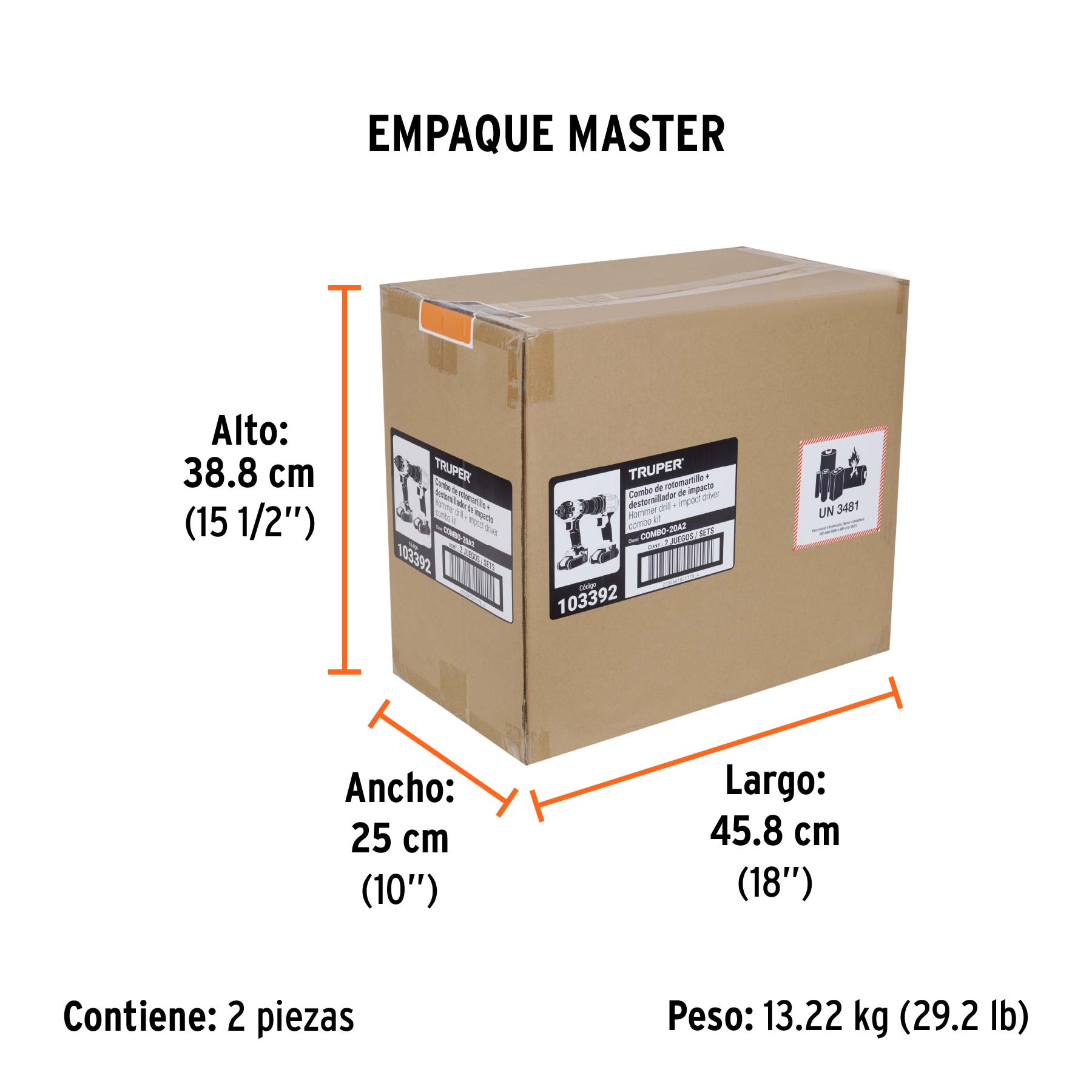 Combo rotomartillo/destornillador de impacto inal. 20V, PRO