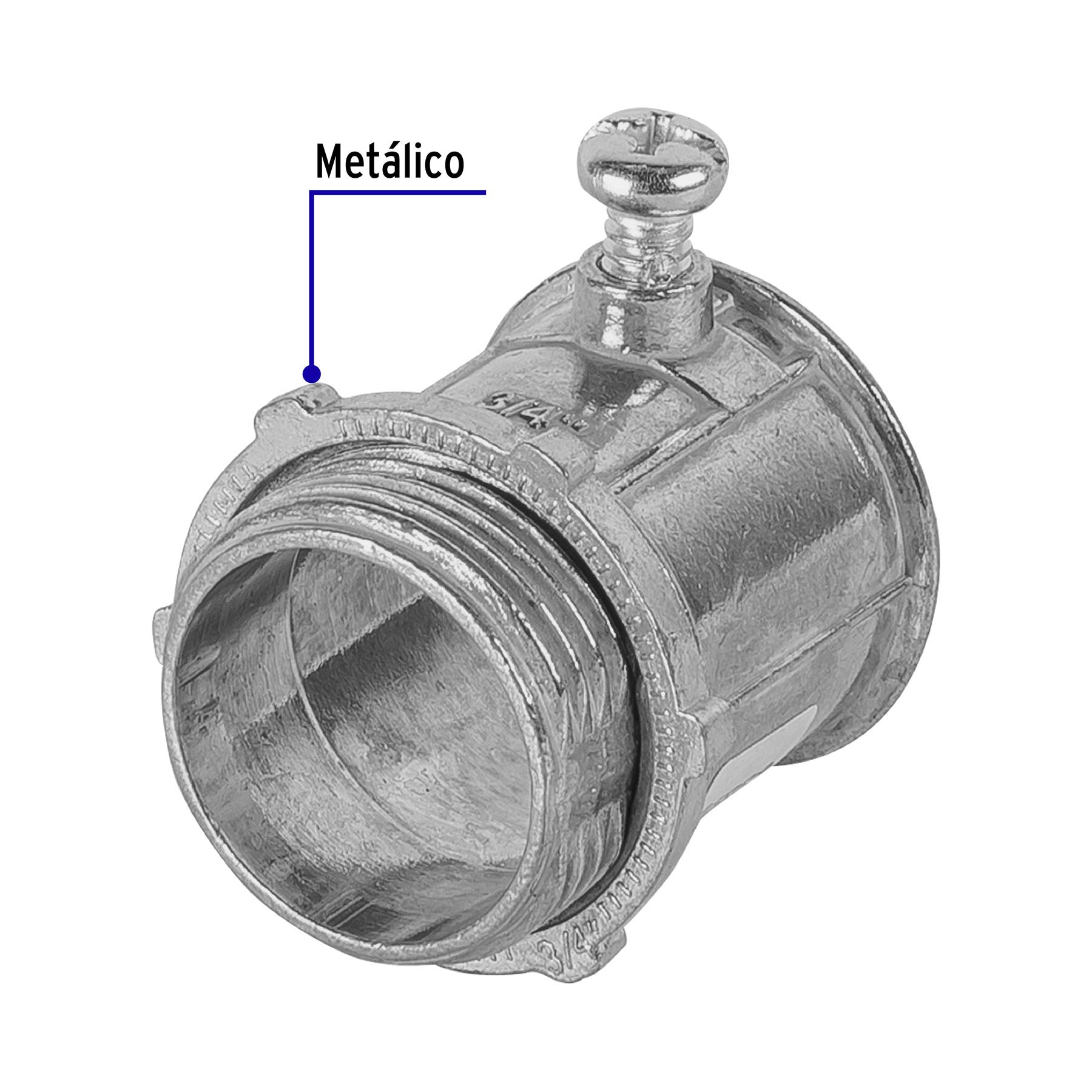 Conector conduit 3/4", Volteck
