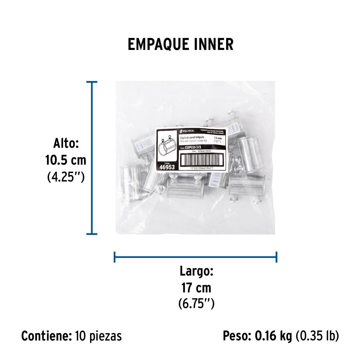 Cople conduit 1/2", Volteck