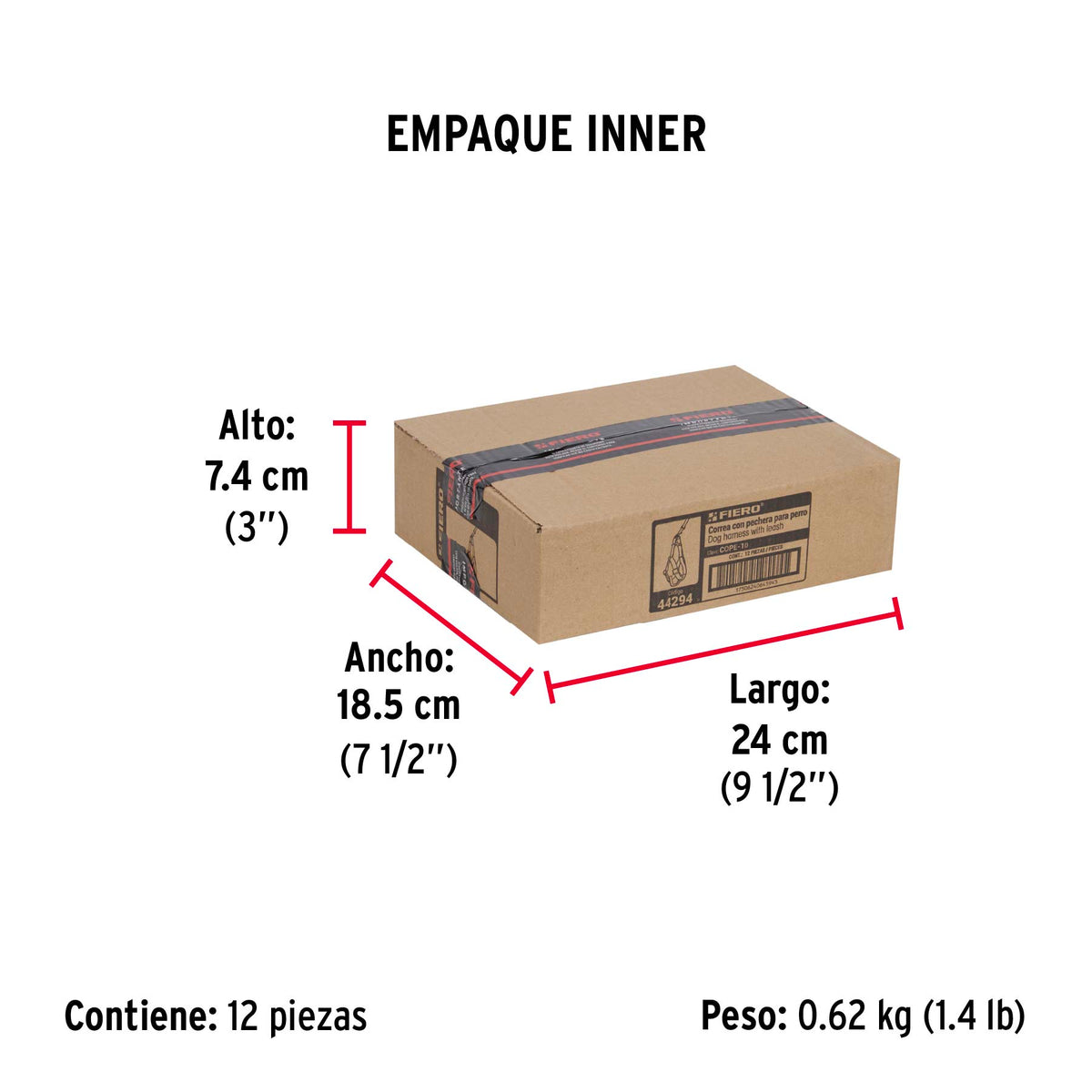 Correa para perro con pechera, 1 cm ancho