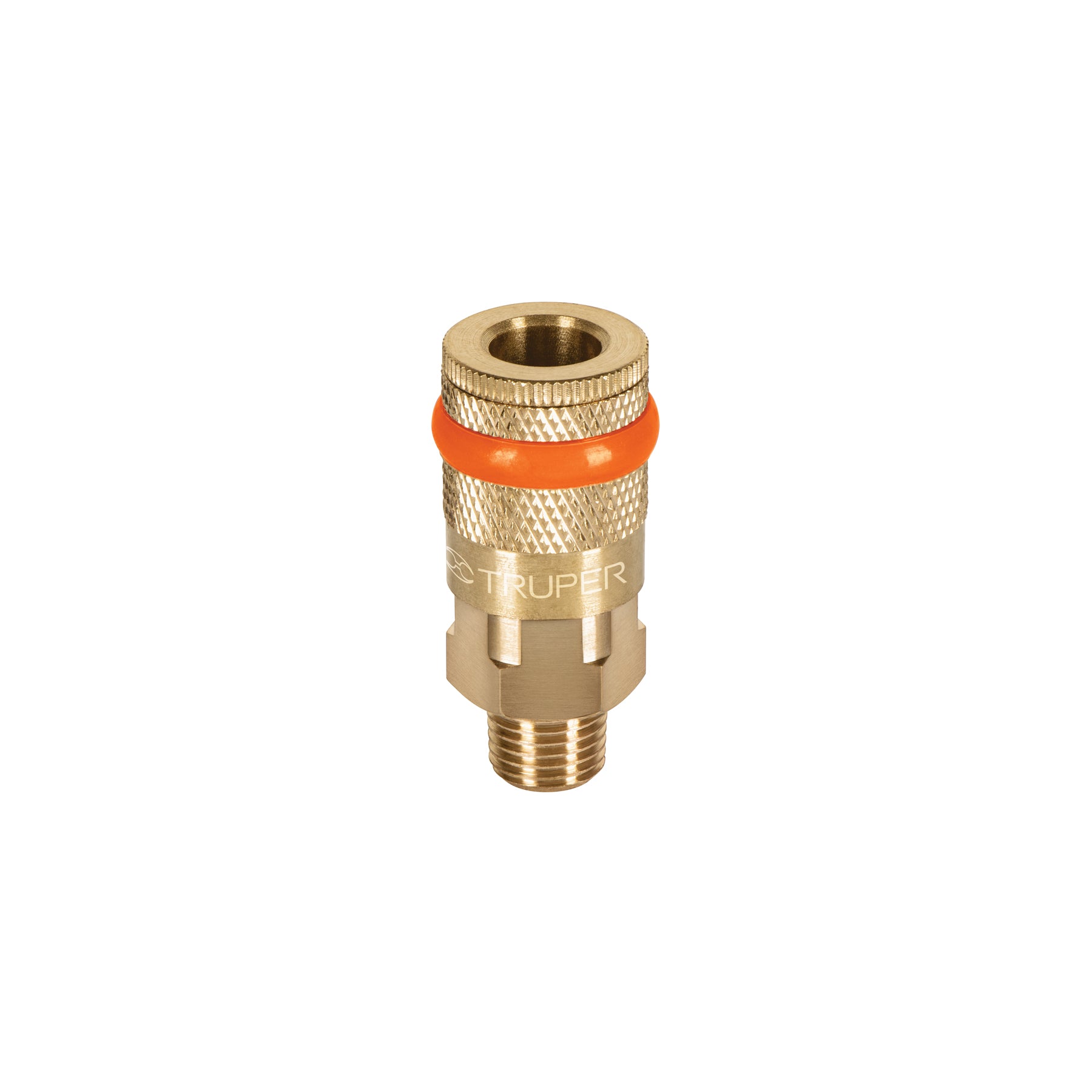 Cople de latón, cuerda 1/4 npt, macho