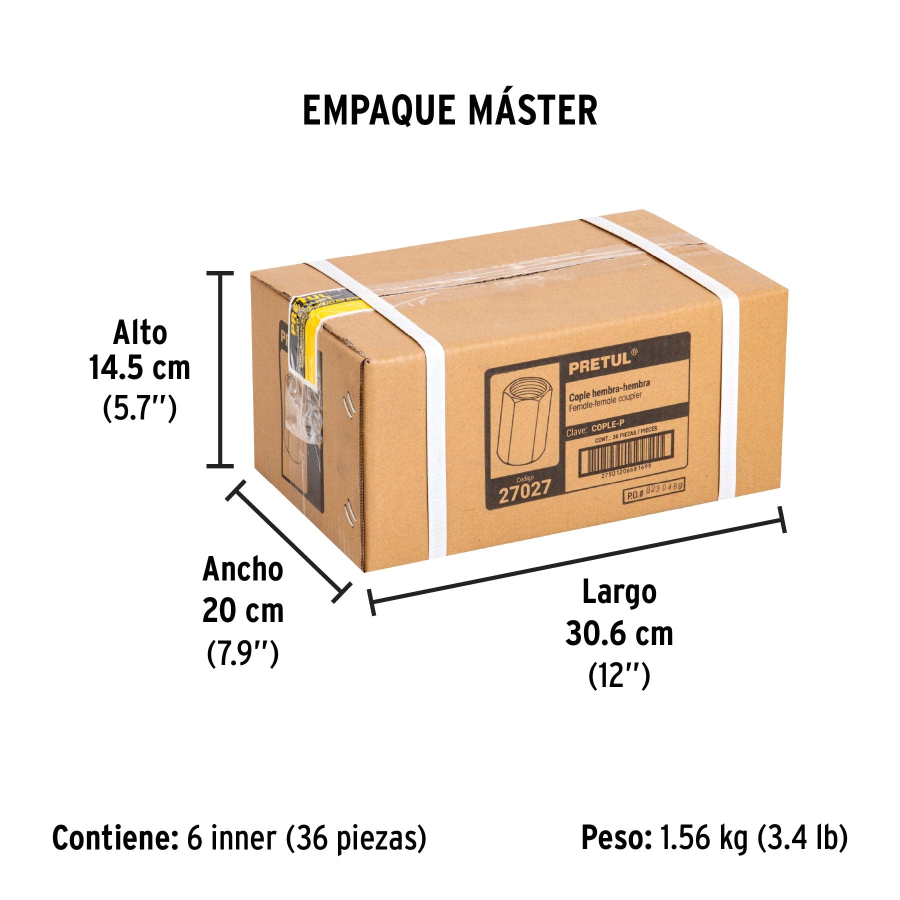 Cople acero, cuerda 1/4 NPT, Pretul