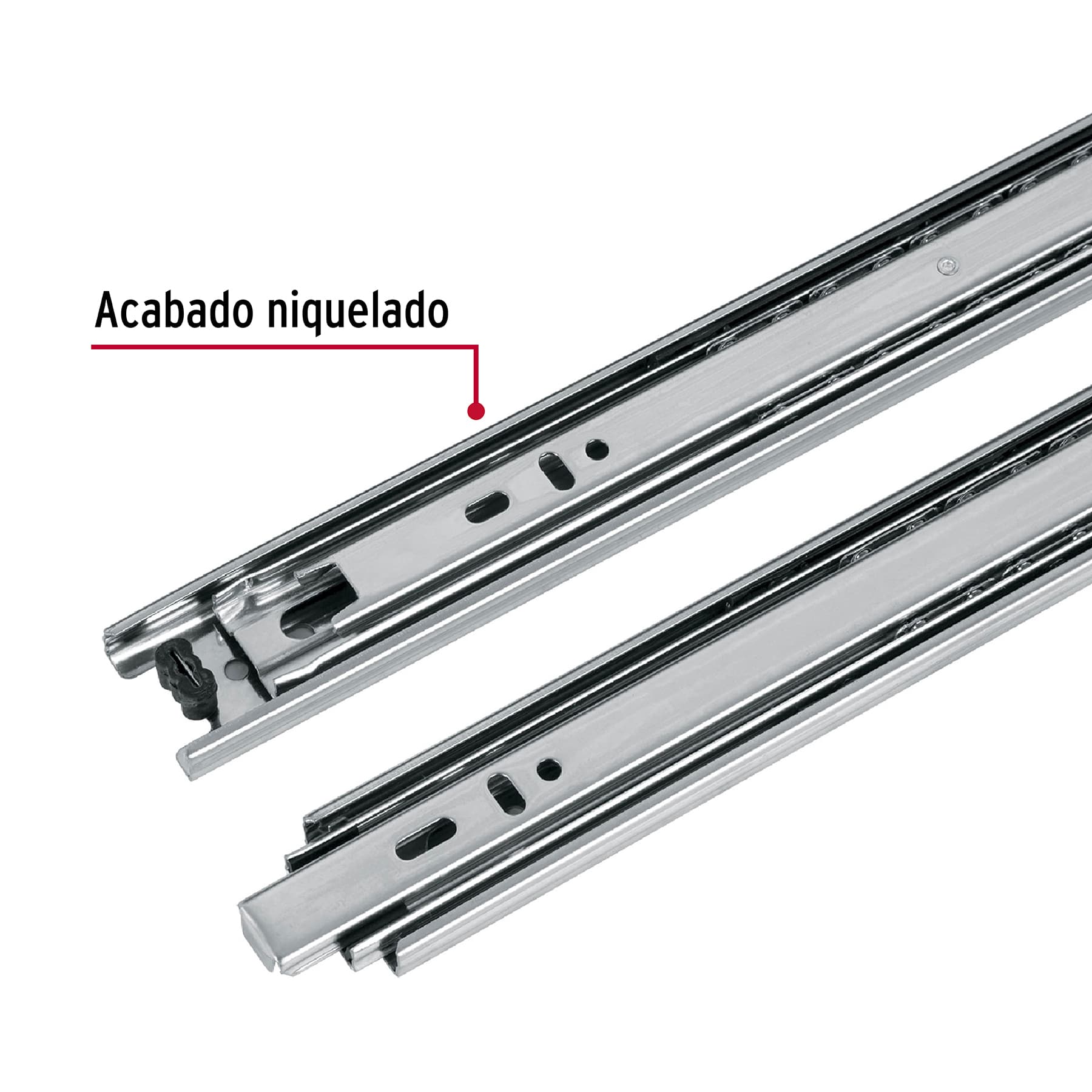 Corredera de extensión total 35mm, para cajón, 60cm, 2 pzas