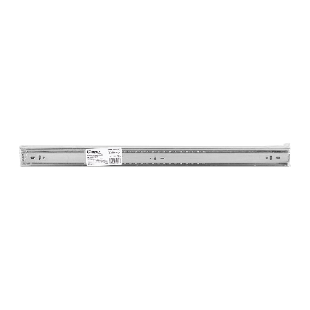 Corredera de extensión total 45mm, para cajón, 60cm, 2 pzas