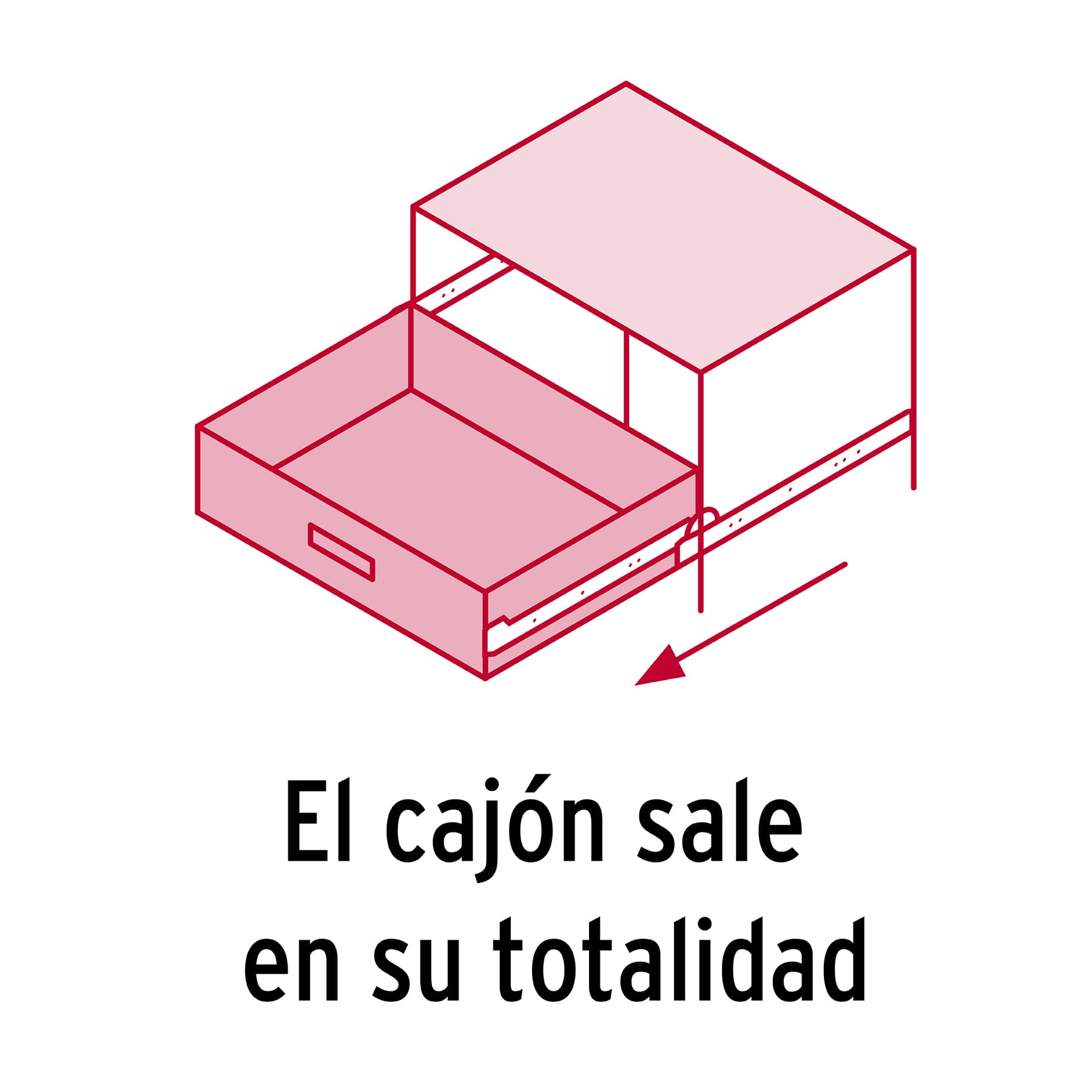 Corredera de extensión total 45mm, para cajón, 60cm, 2 pzas