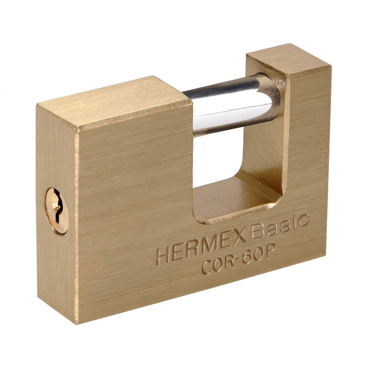 Candado antipalanca, 60mm, cuerpo de latón, Hermex Basic