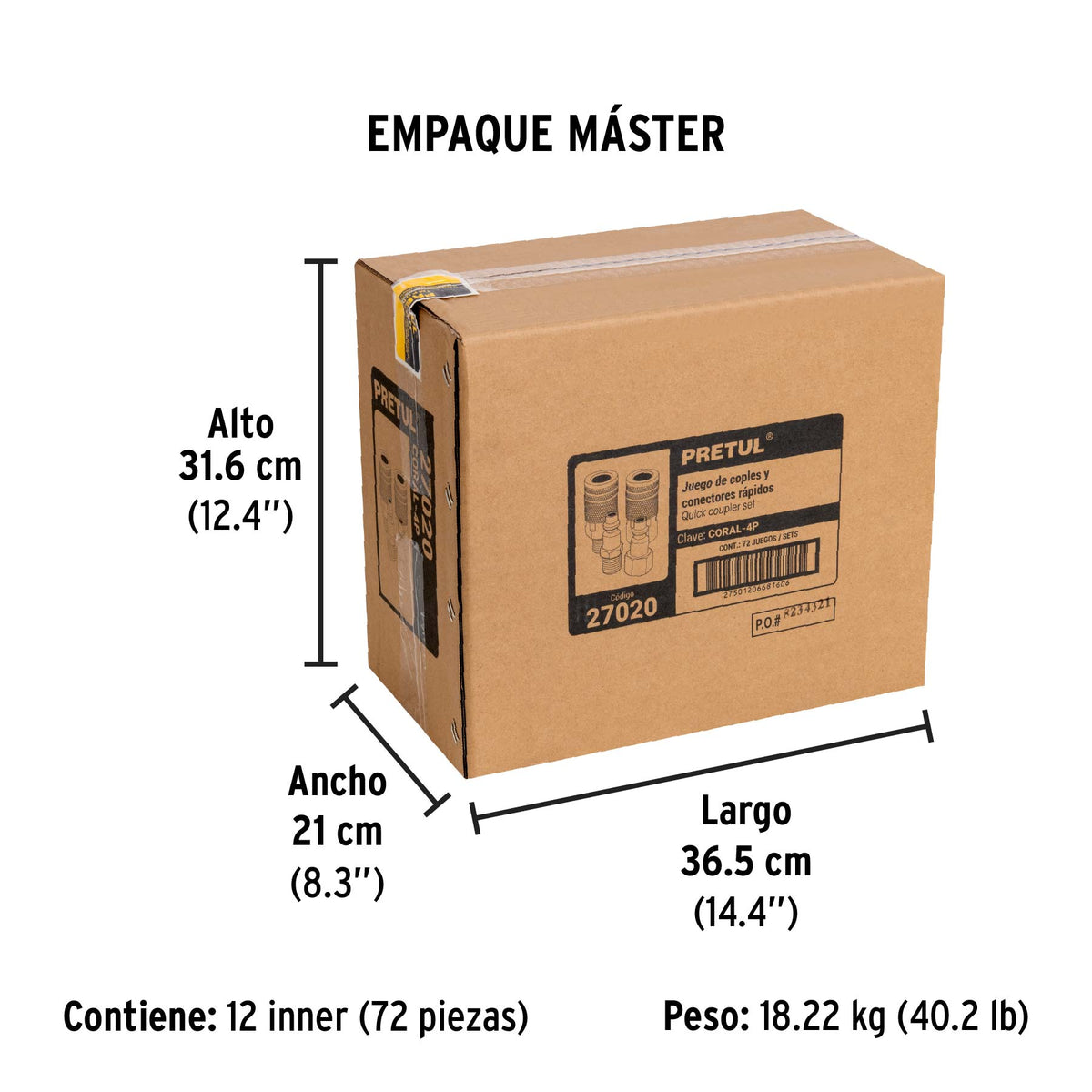 2 conectores y 2 coples para compresor, Pretul
