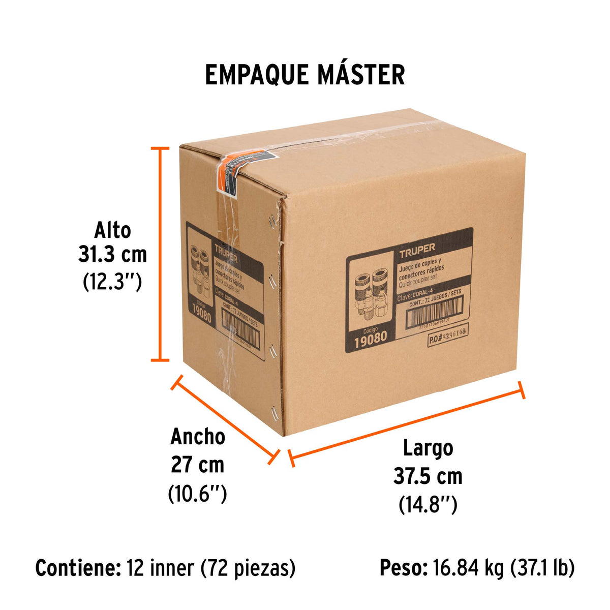 Juego de 2 conectores y 2 coples para compresor de aire