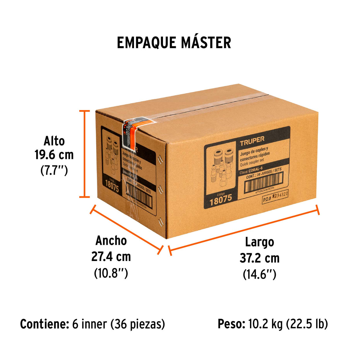 Juego de 4 conectores y 2 coples para compresor de aire