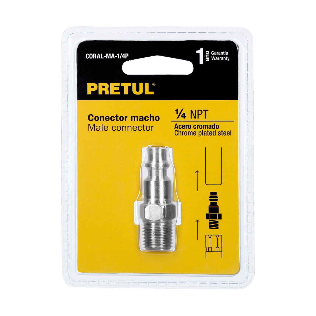 Conector cuerda 1/4, macho, Pretul