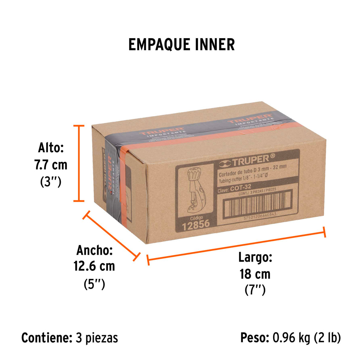 Cortador de tubo de cobre, hasta 1-1/4"(32 mm)