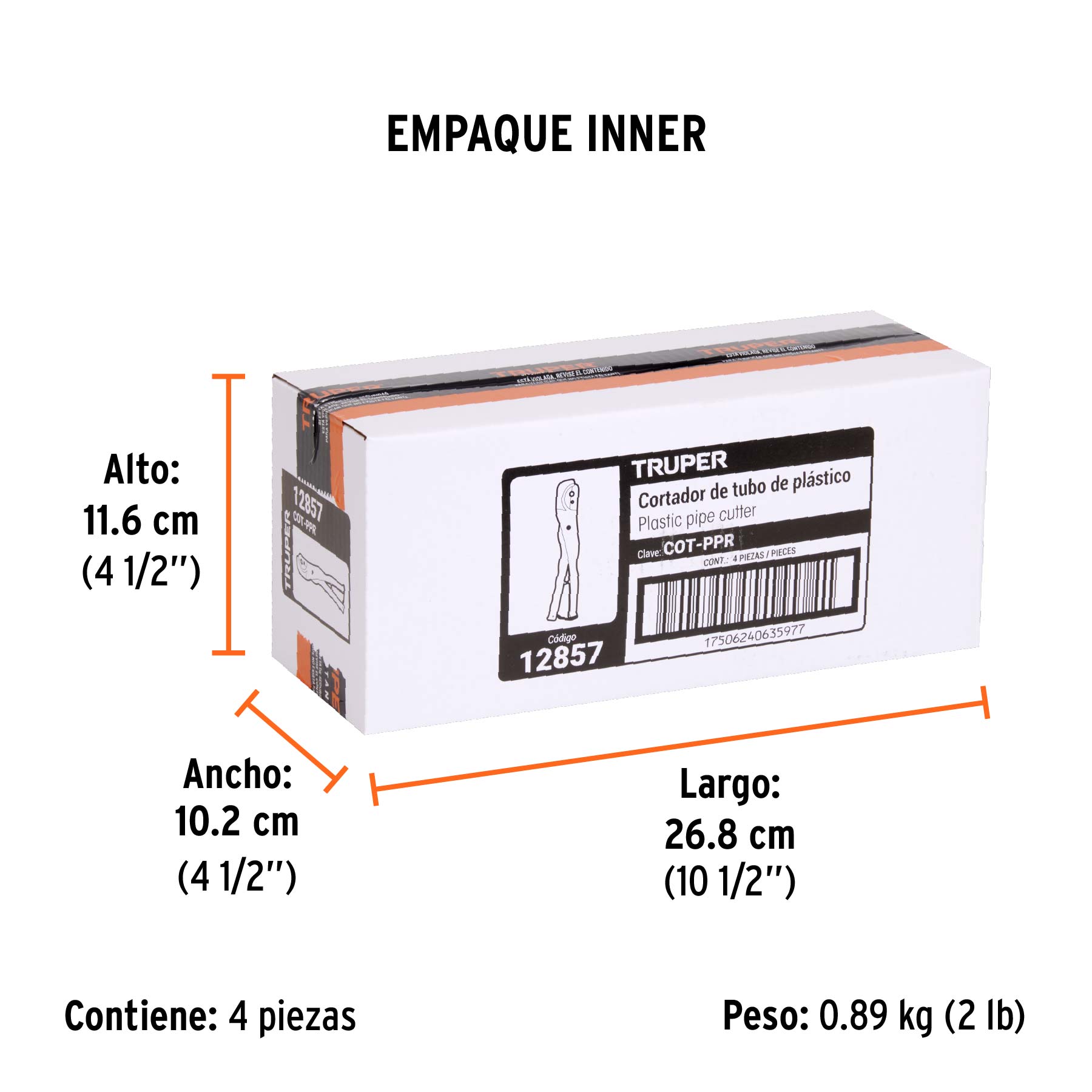 Cortador de tubo de PPR de 3/4"