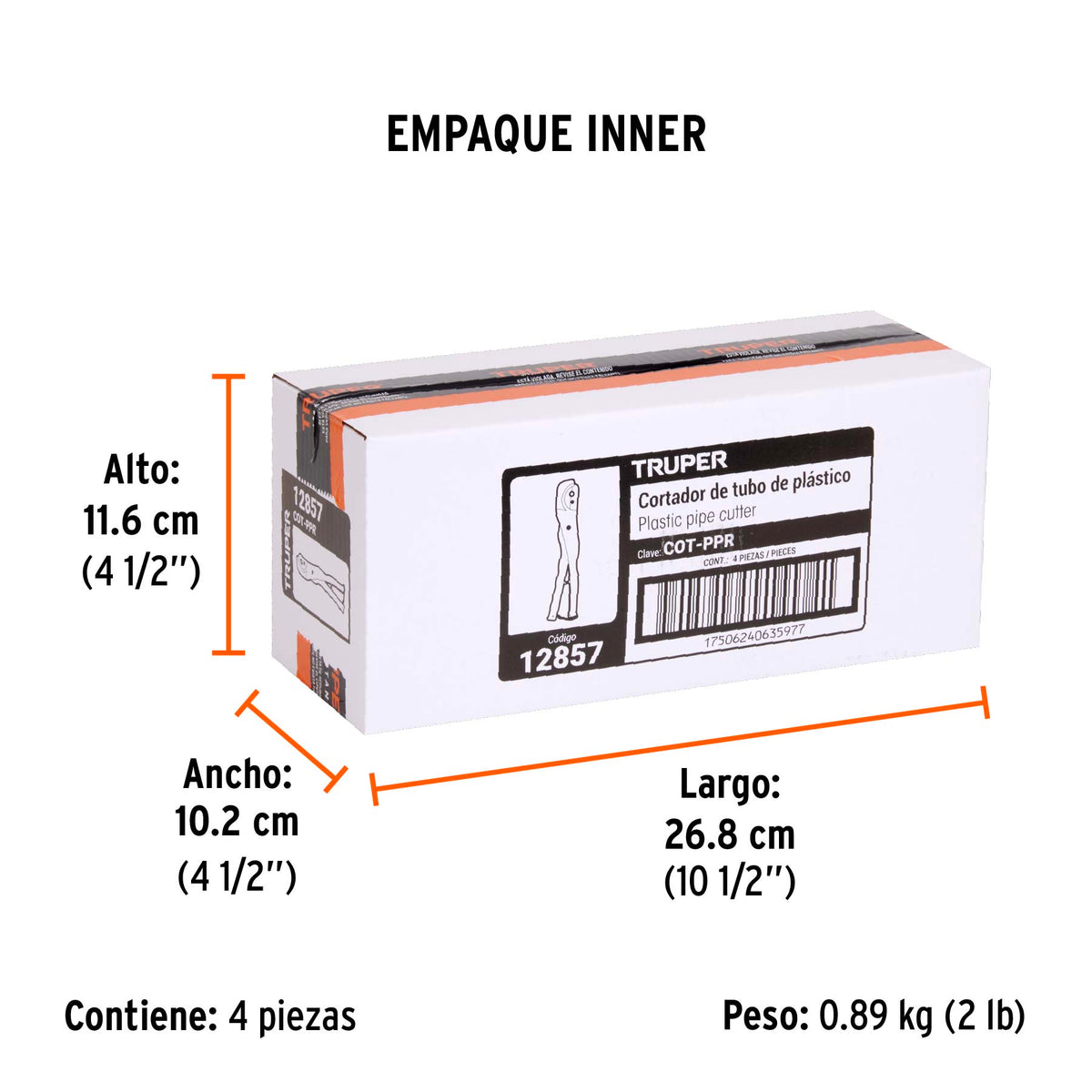 Cortador de tubo de PPR de 3/4"