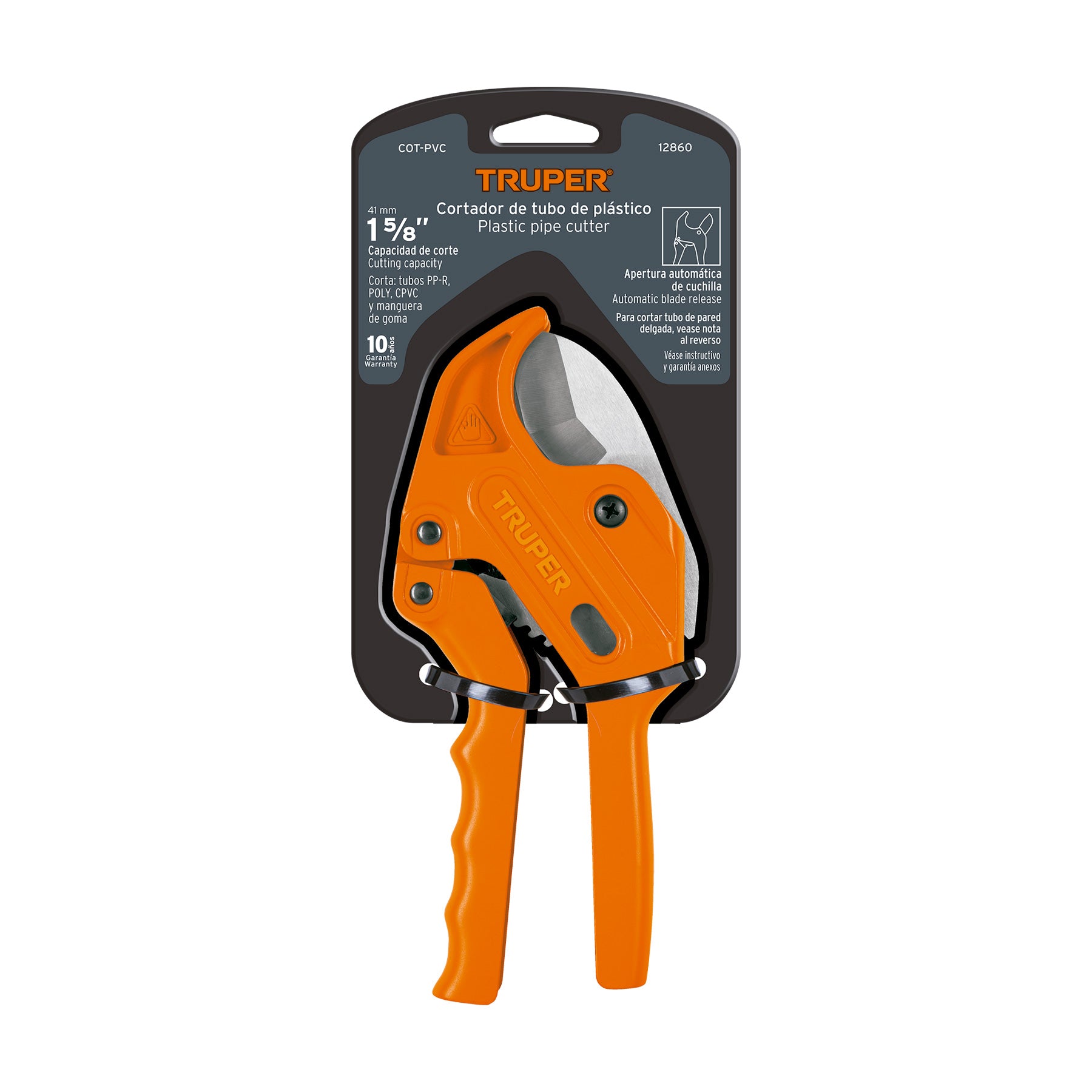 Cortador de tubo de pvc, hasta 1-5/8"