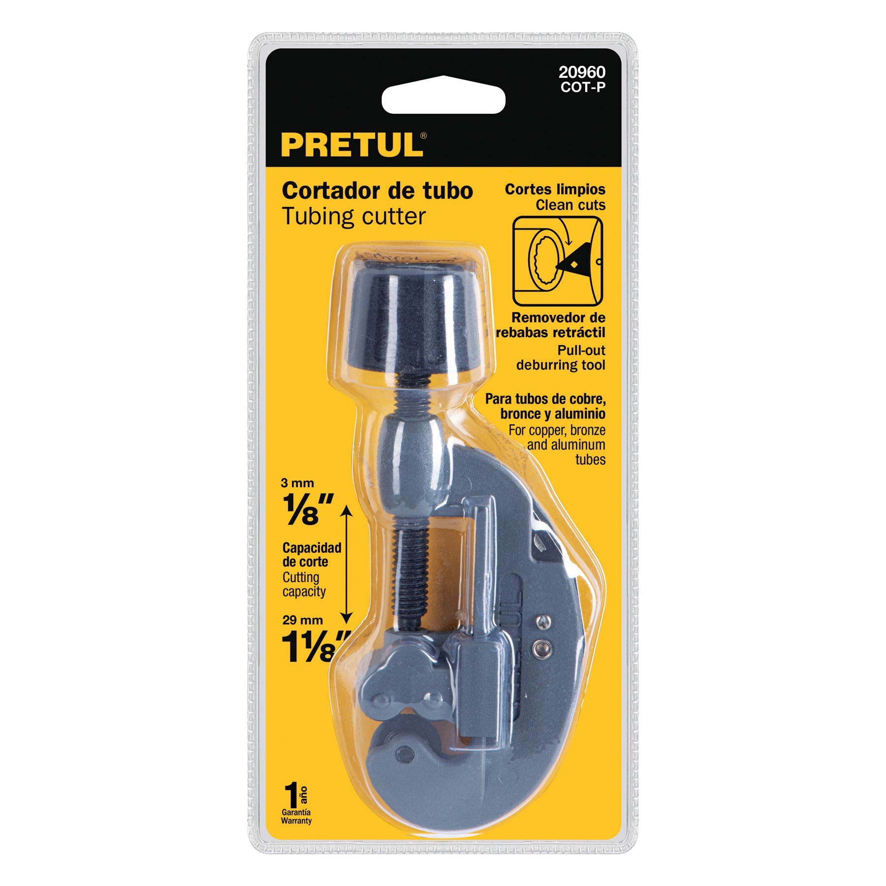 Cortador de tubo de cobre, hasta 1-1/8"(30 mm), pretul