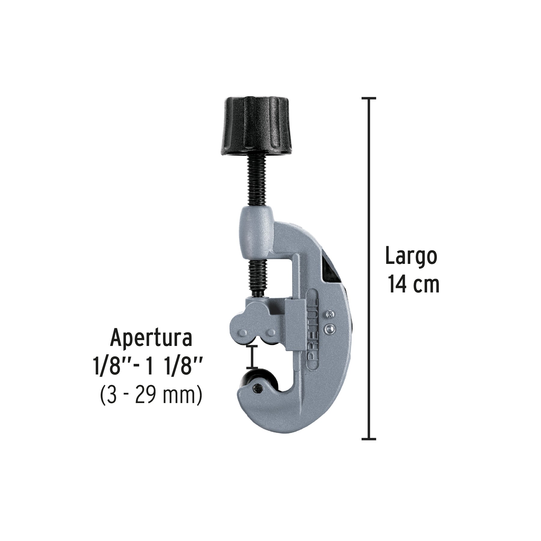 Cortador de tubo de cobre, hasta 1-1/8"(30 mm), pretul