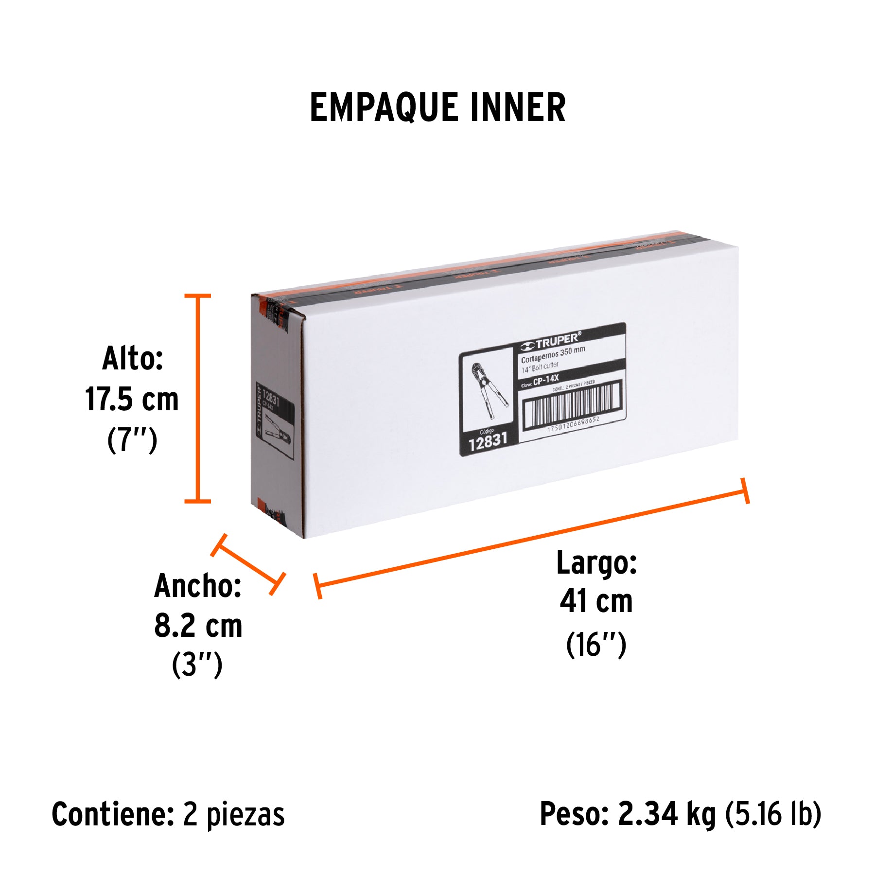 Cortaperno 14", cuchilla fabricada en acero al silicio