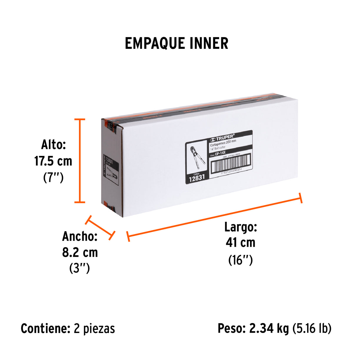 Cortaperno 14", cuchilla fabricada en acero al silicio