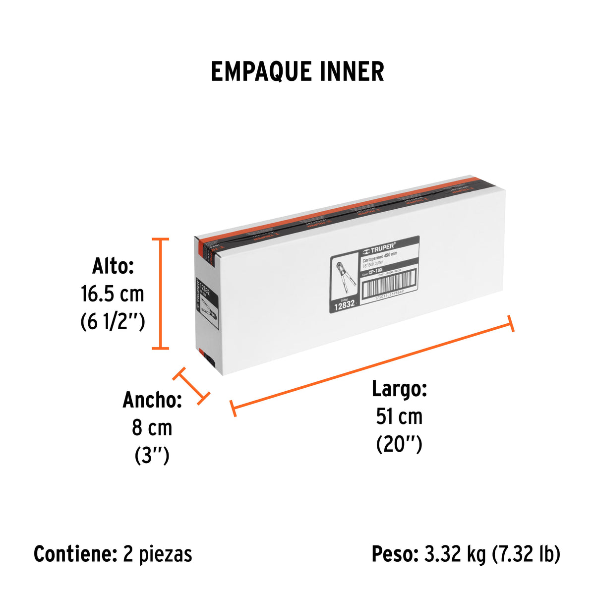 Cortaperno 18", cuchilla fabricada en acero al silicio