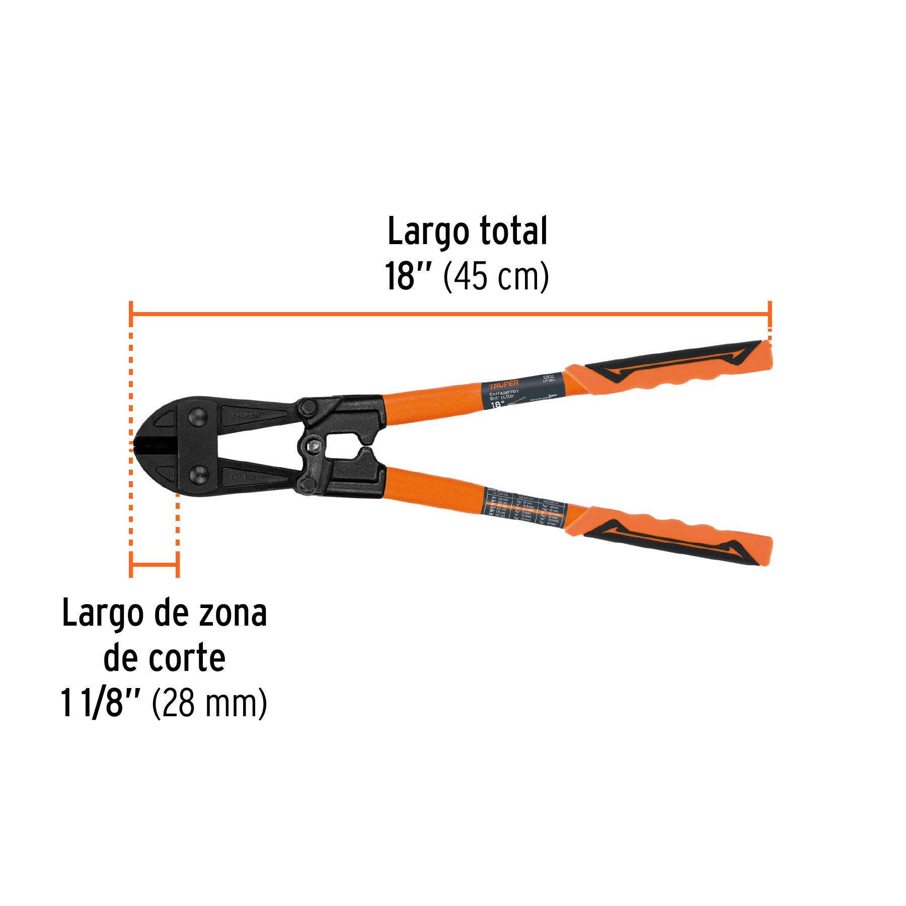 Cortaperno 18", cuchilla fabricada en acero al silicio