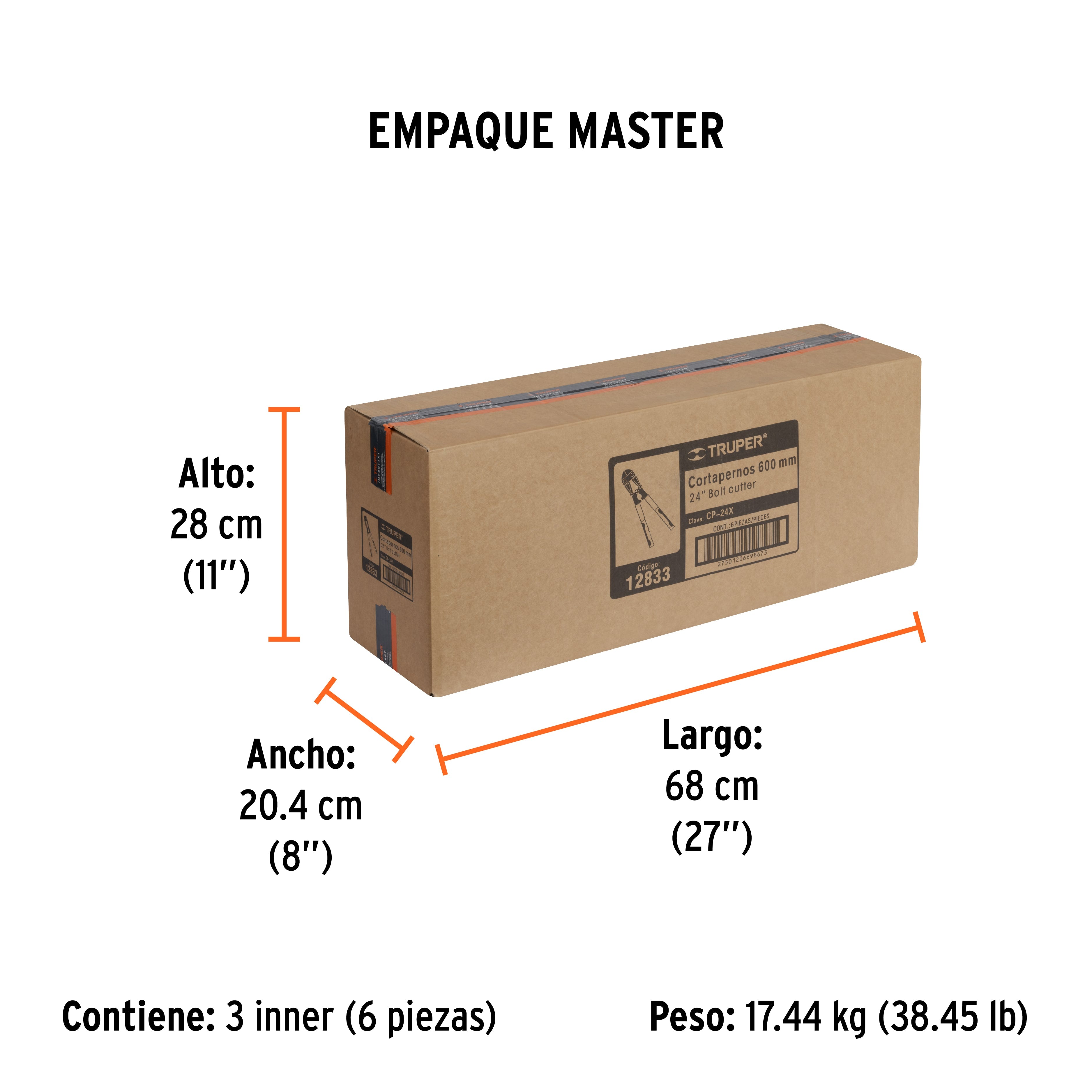 Cortaperno 24", cuchilla fabricada en acero al silicio