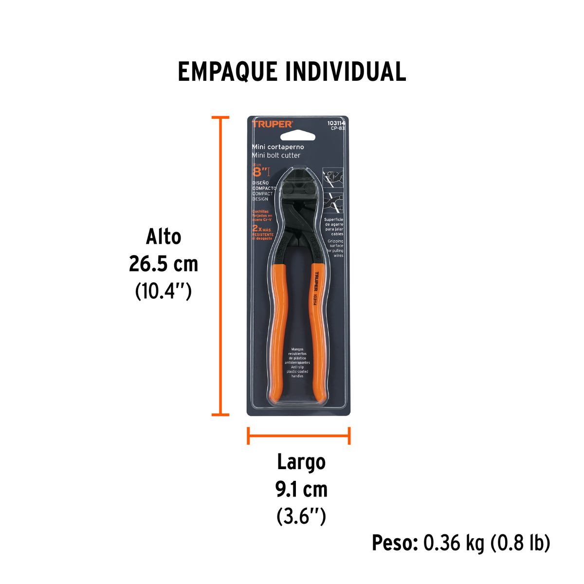 Cortapernos profesional de 8', Truper